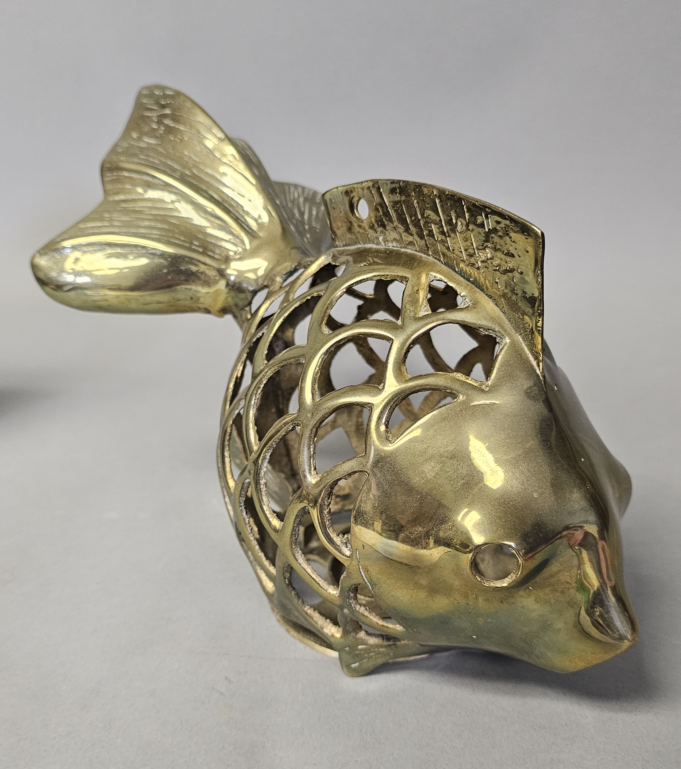 Rosenthal-Netter Brass Fish Candle Lantern