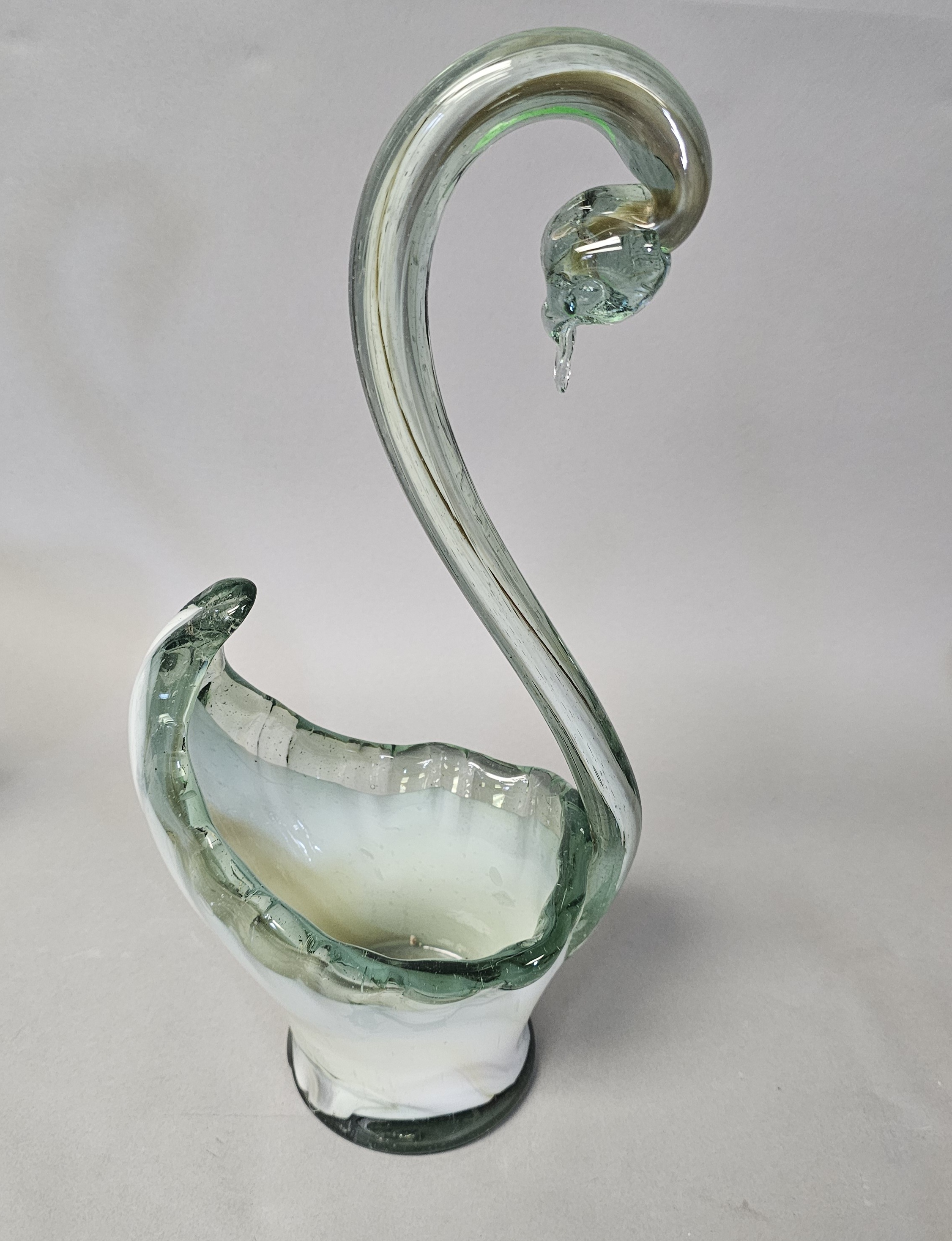 Large Murano Style Glass Swan