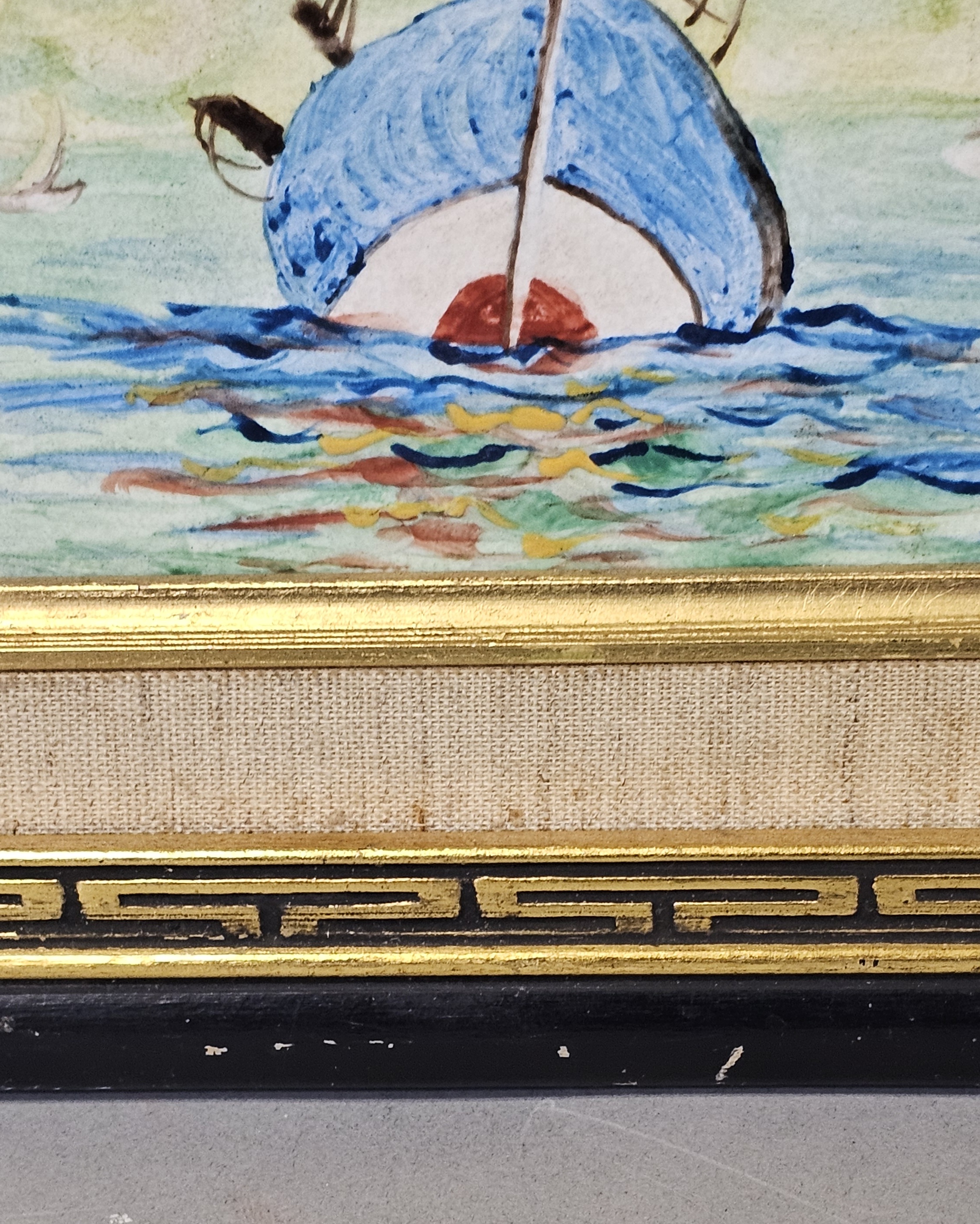 Steven '70 Signed Framed Sailboat Tile