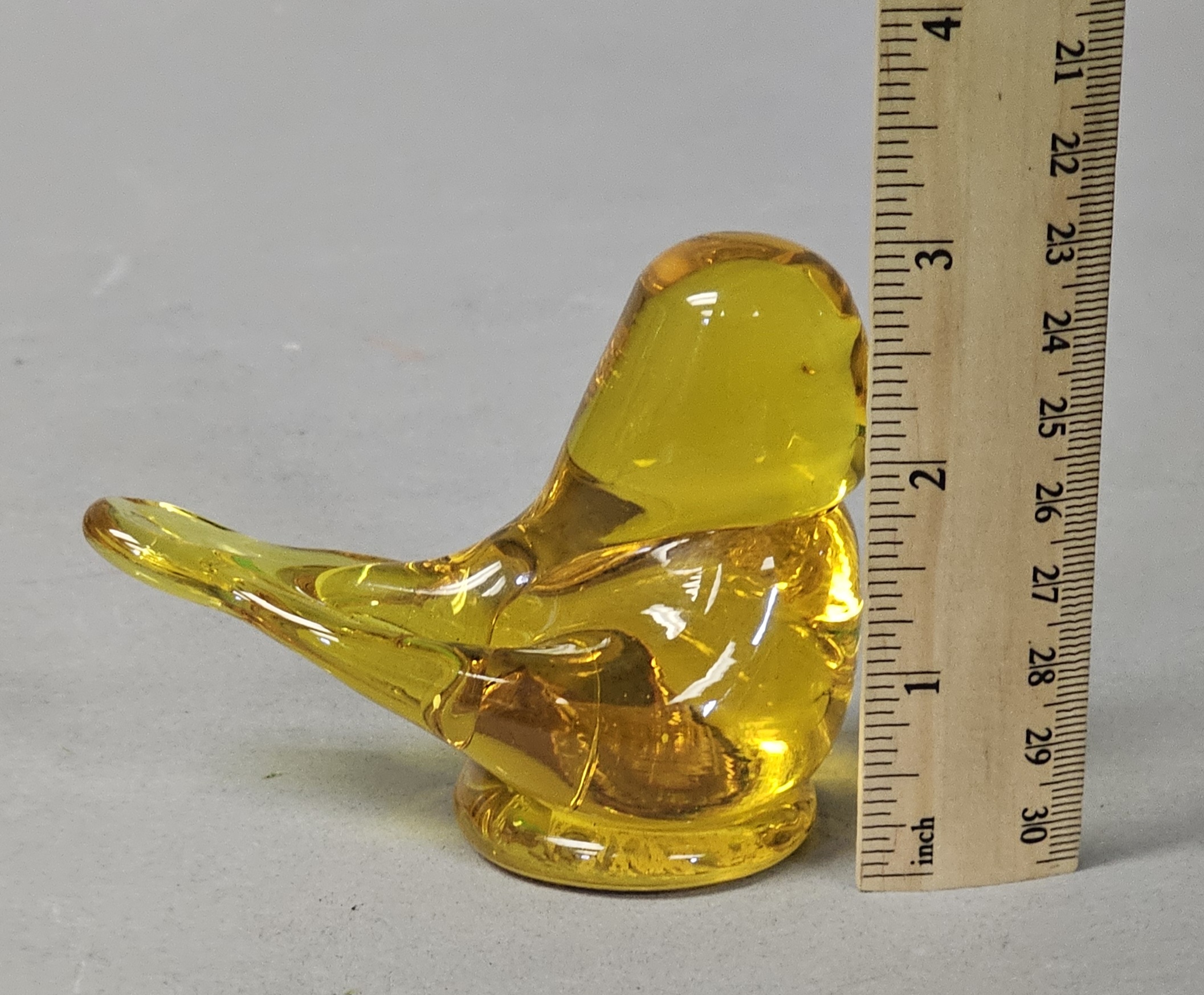 Leo Ward Titan Art Glass Golden Canary Bird