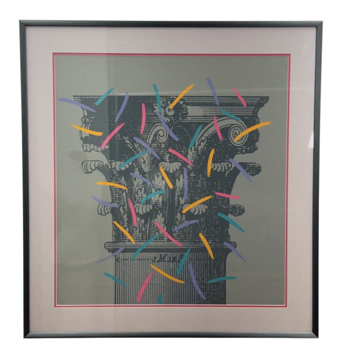 Postmodern Architectural Column Capital Screenprint