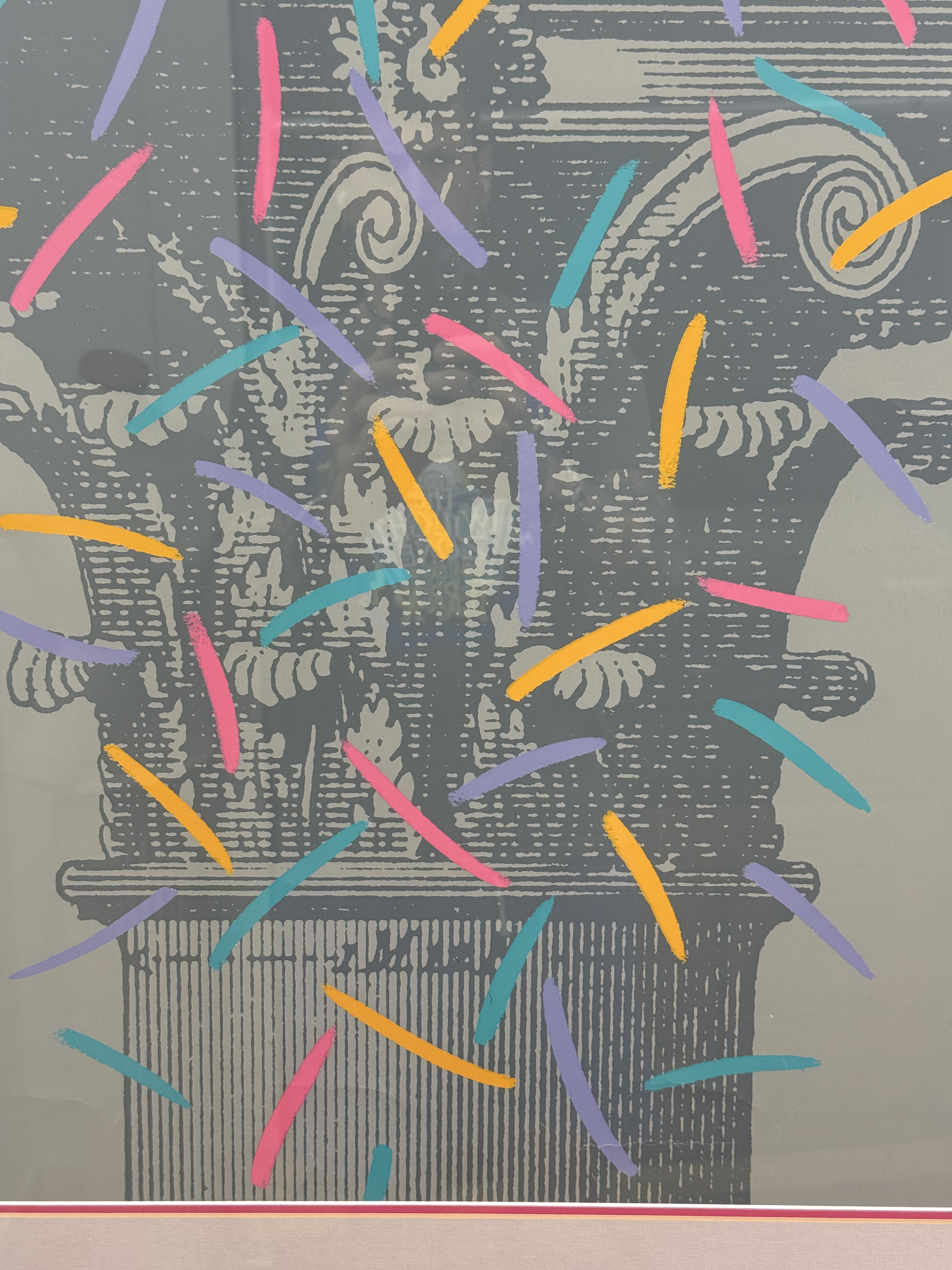 Postmodern Architectural Column Capital Screenprint