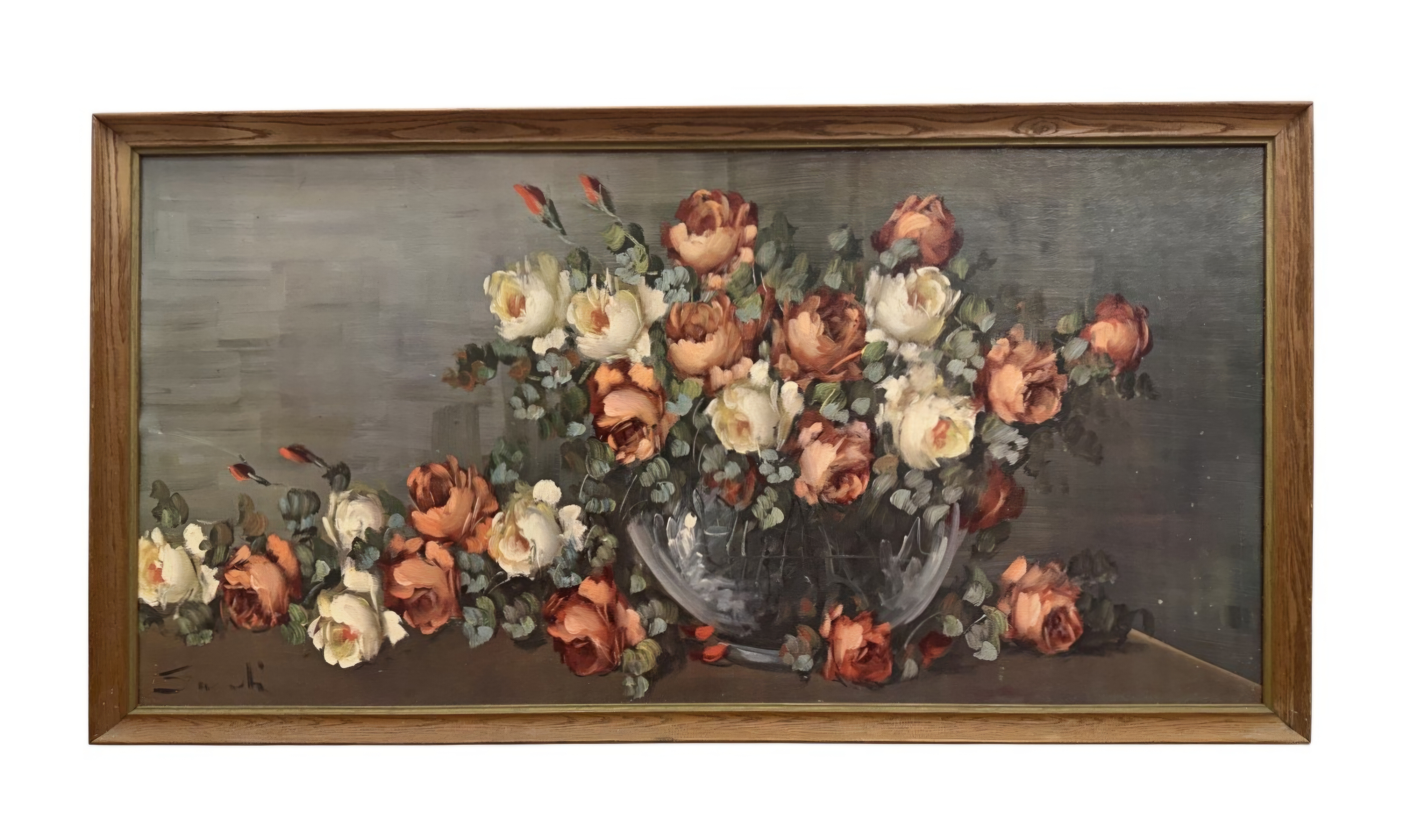 Smith, Large Floral Still Life Oil