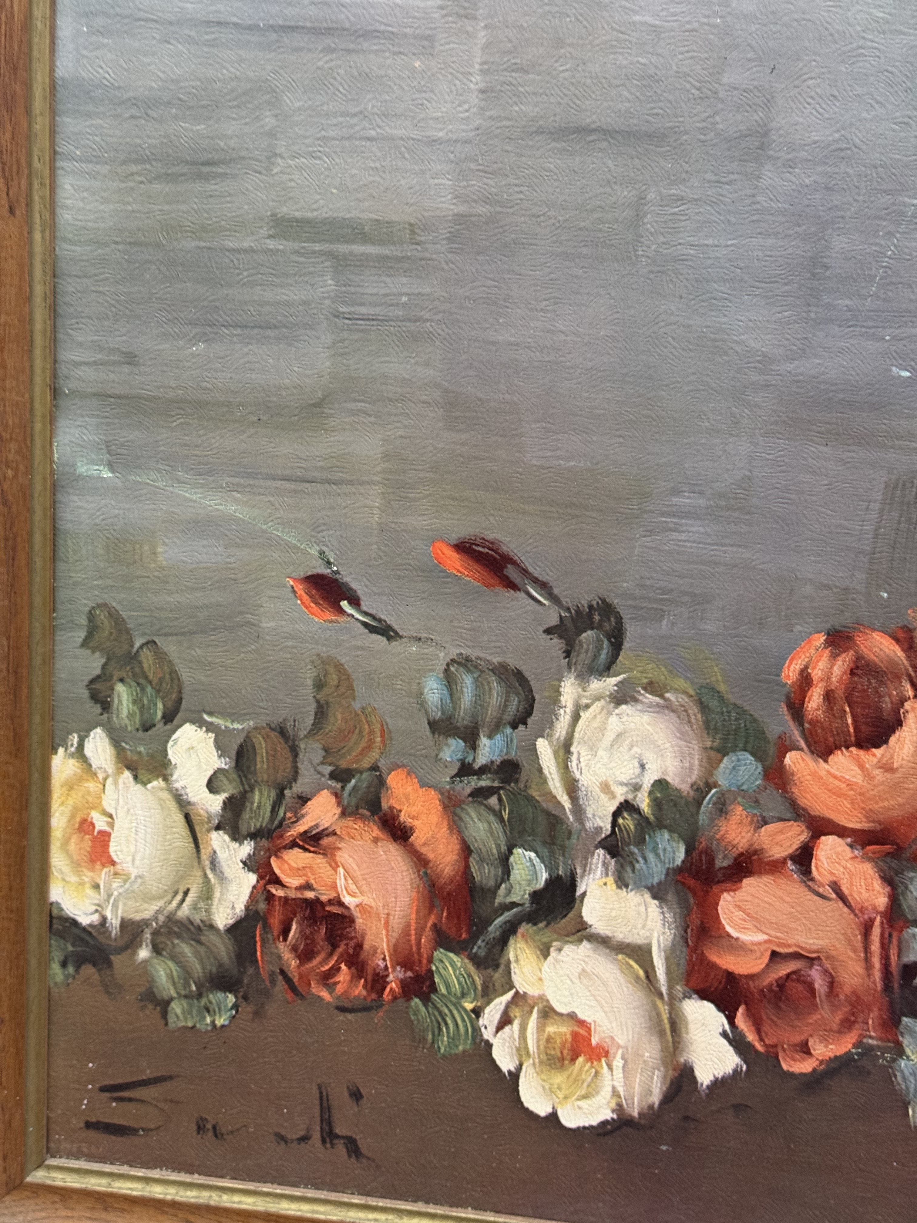 Smith, Large Floral Still Life Oil