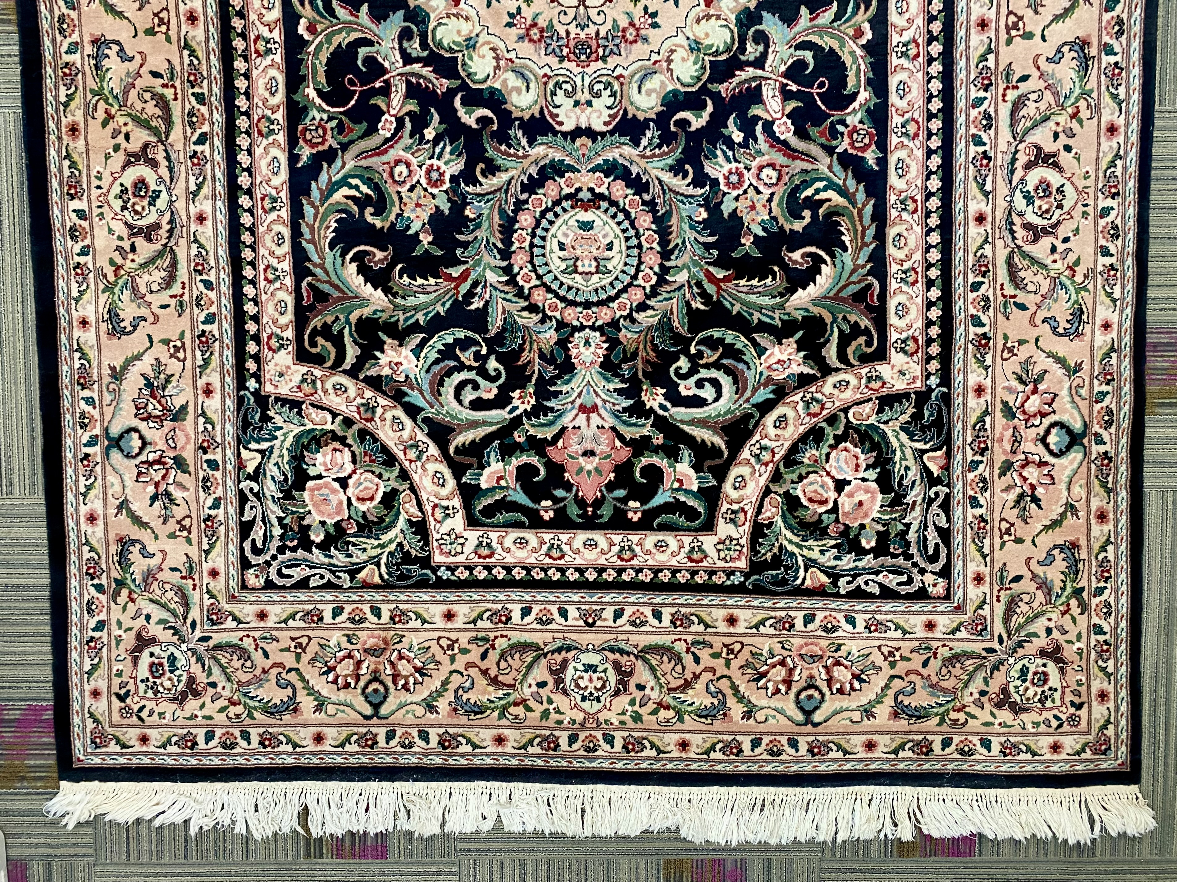 Hand-Knotted Classic Persian Medallion Wool Rug