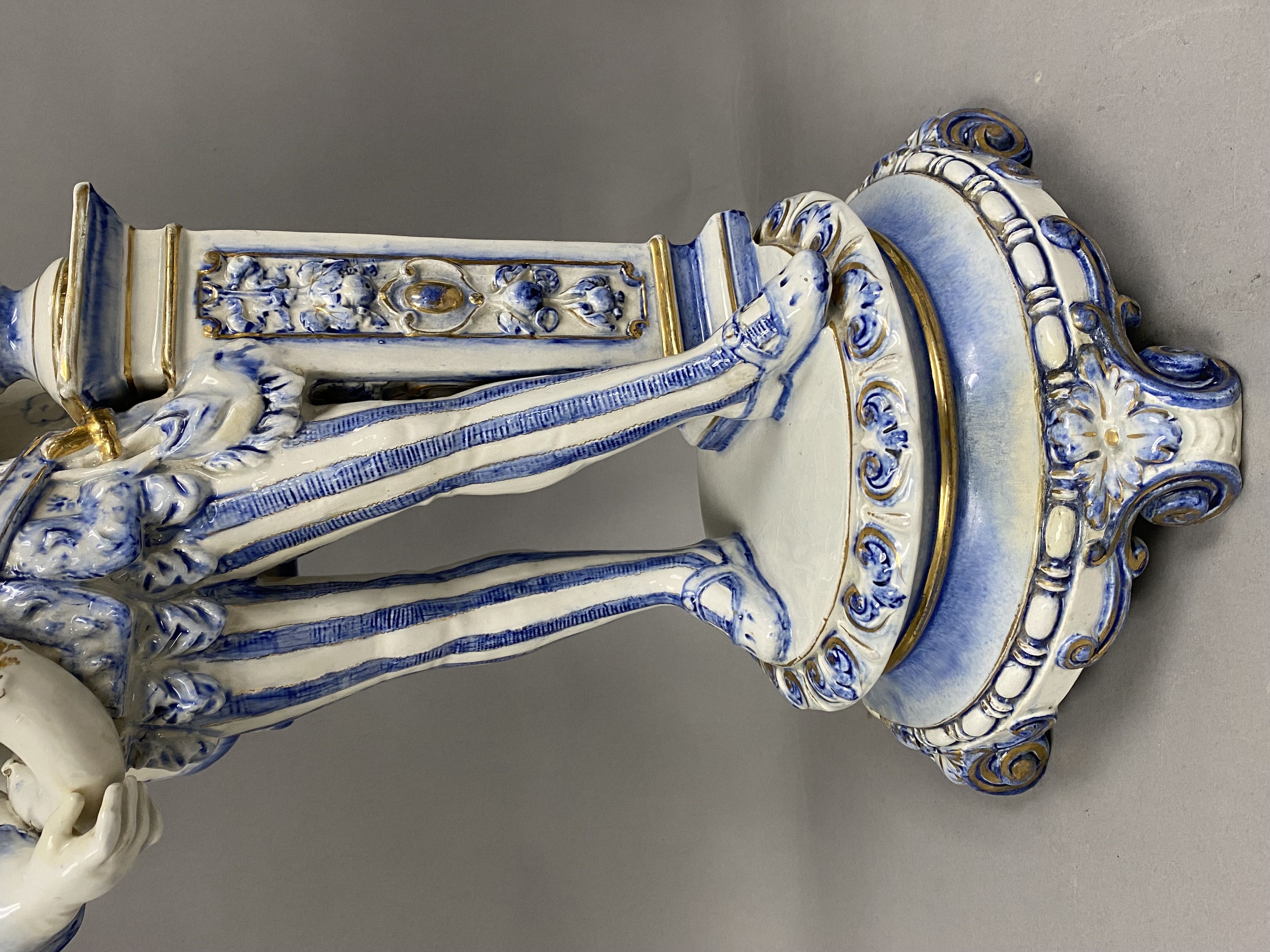 Ernst Bohne Sohne Porcelain Figural Candelabra