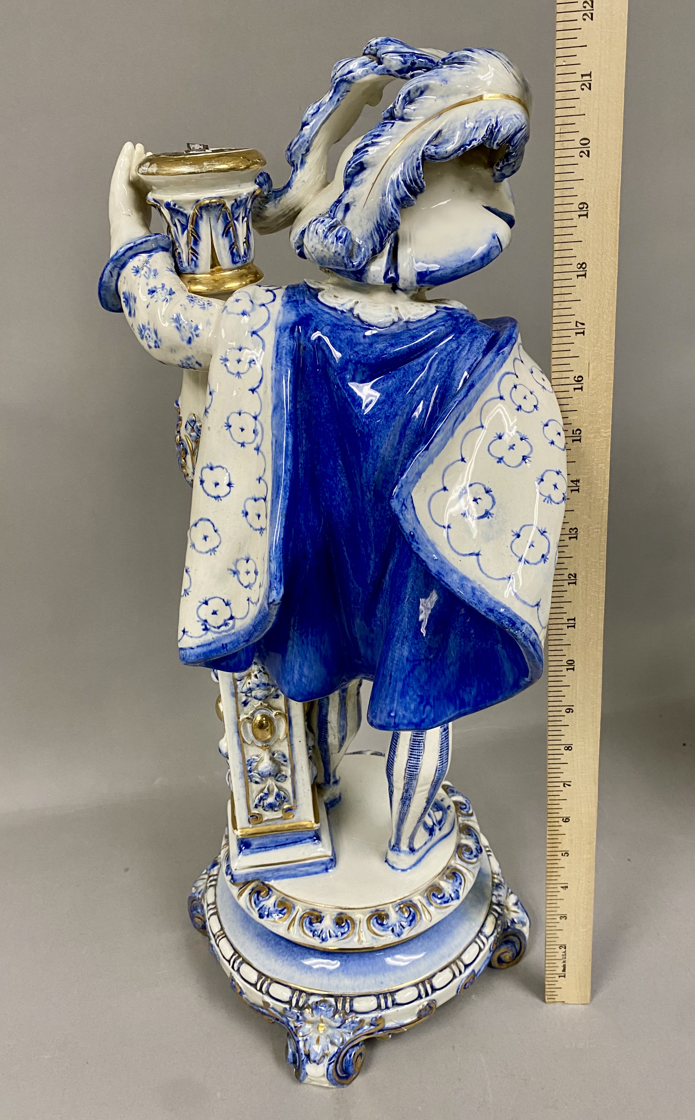 Ernst Bohne Sohne Porcelain Figural Candelabra