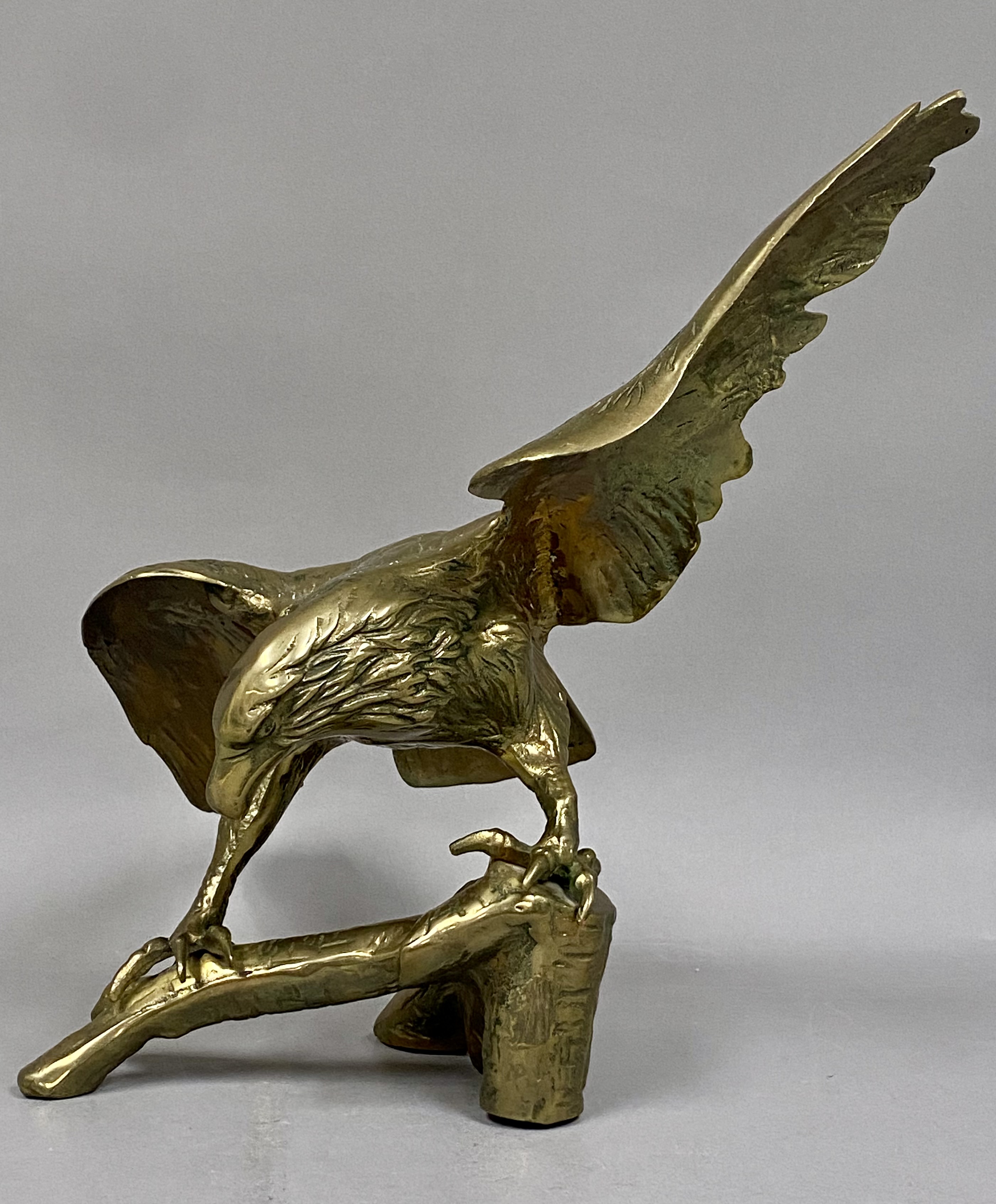 Large Vintage Brass Eagle Sculpture