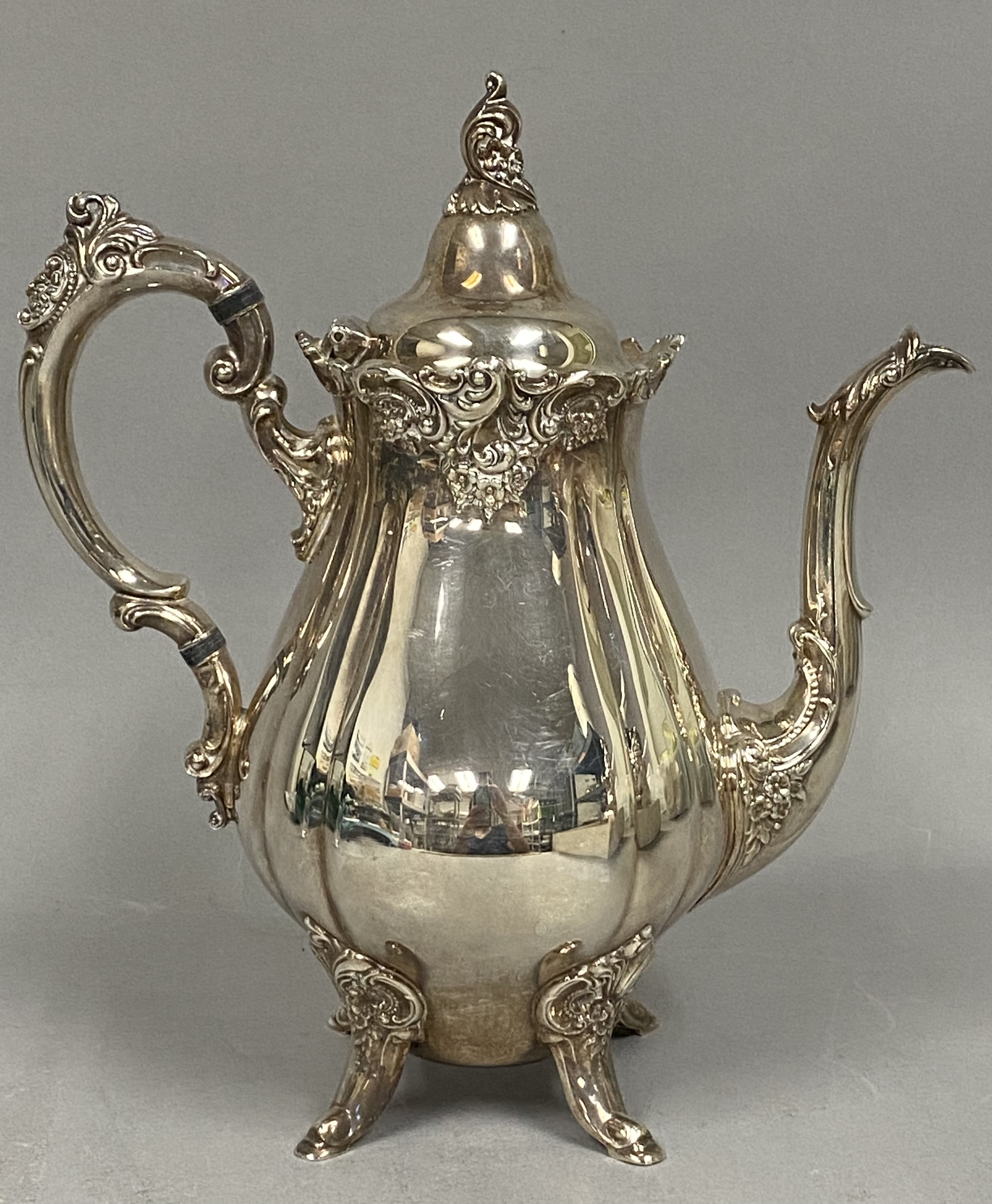 Wallace Baroque Silverplate Coffee Pot