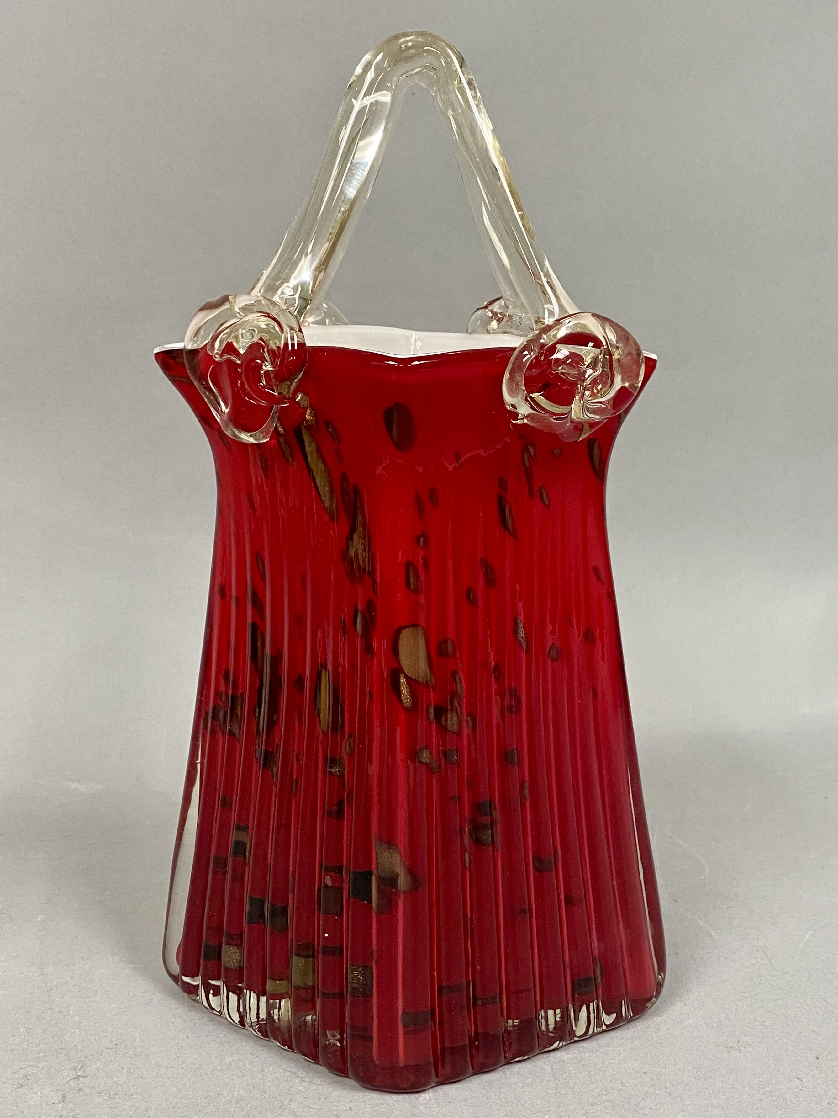 Ruby Red Aventurine Glass Purse