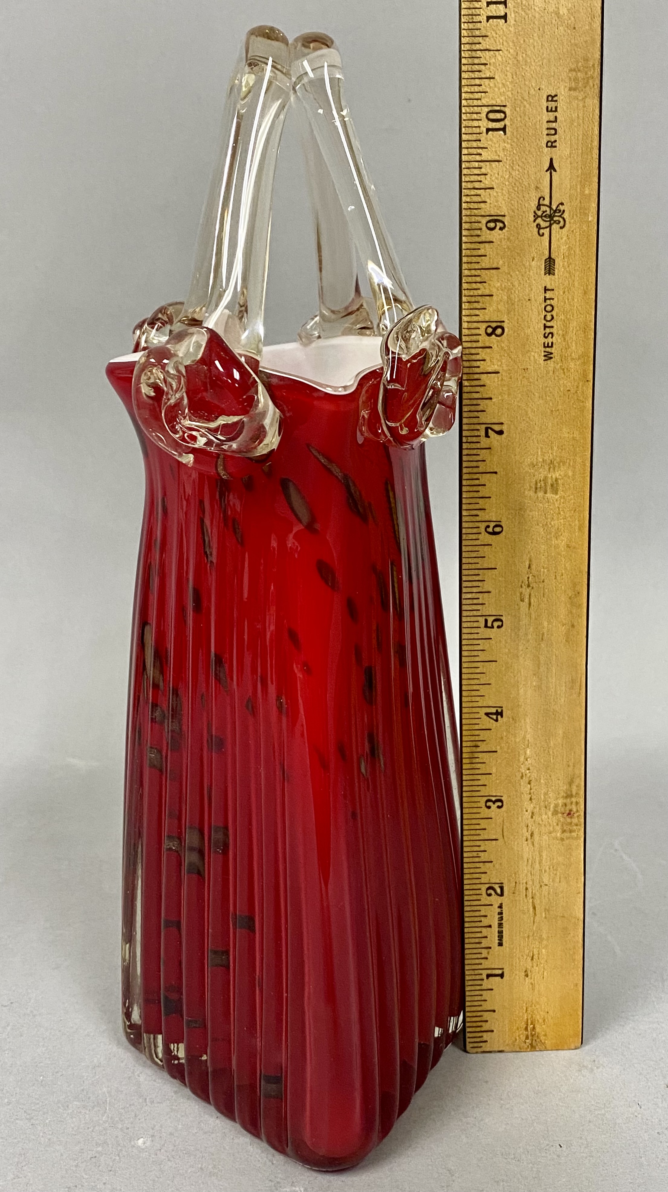 Ruby Red Aventurine Glass Purse