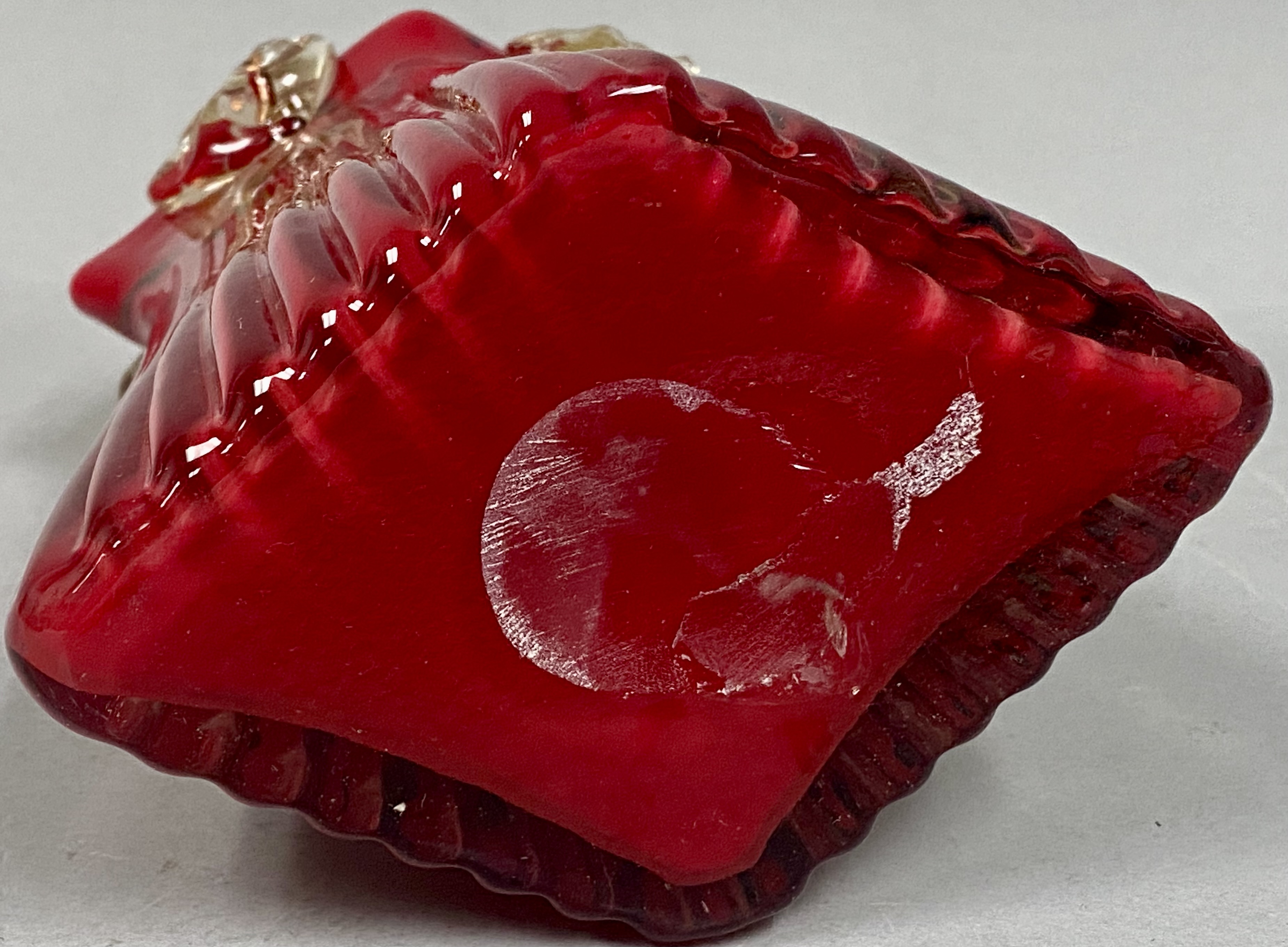 Ruby Red Aventurine Glass Purse