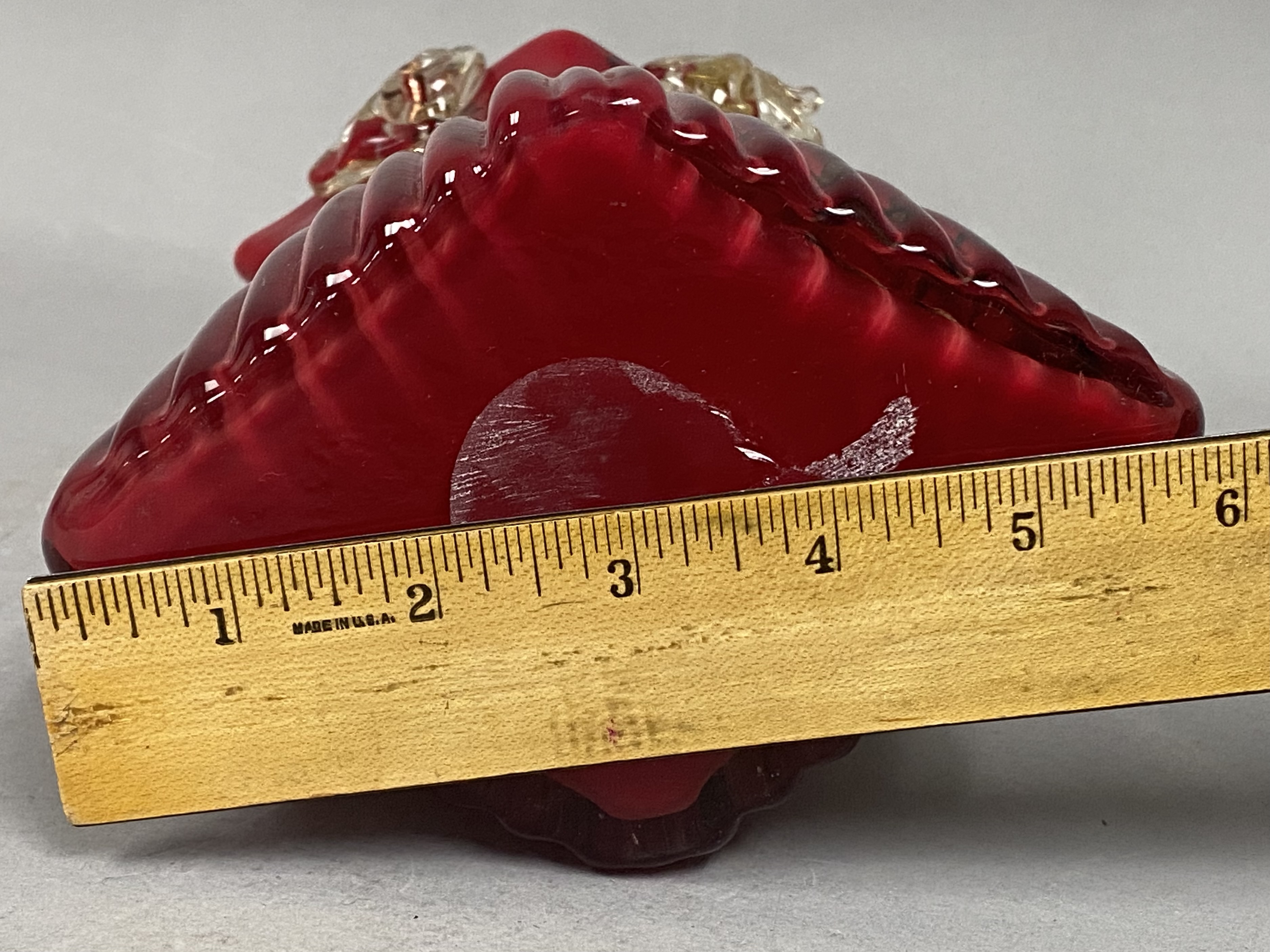 Ruby Red Aventurine Glass Purse