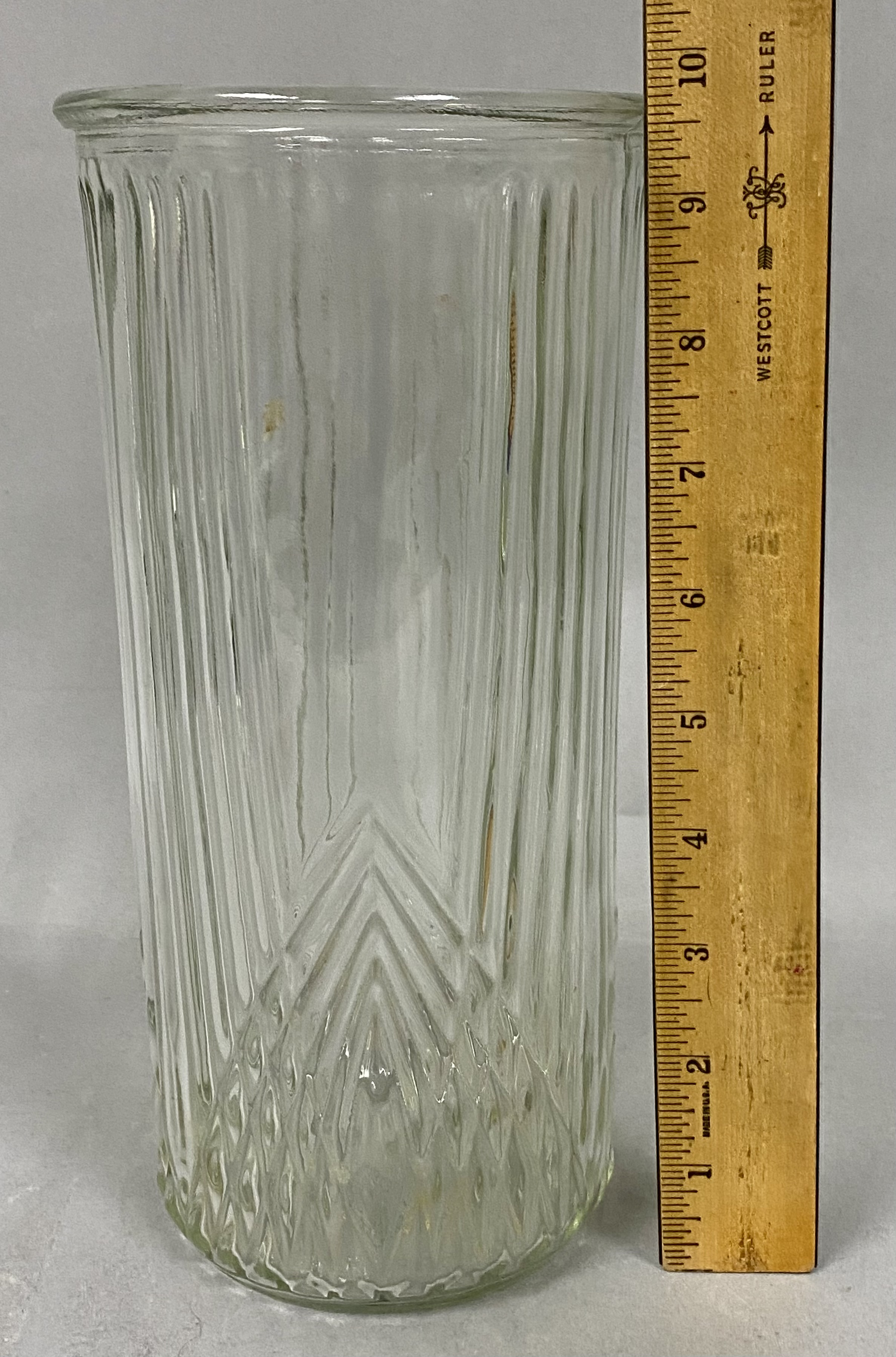 2 Hoosier Pressed Glass Vases