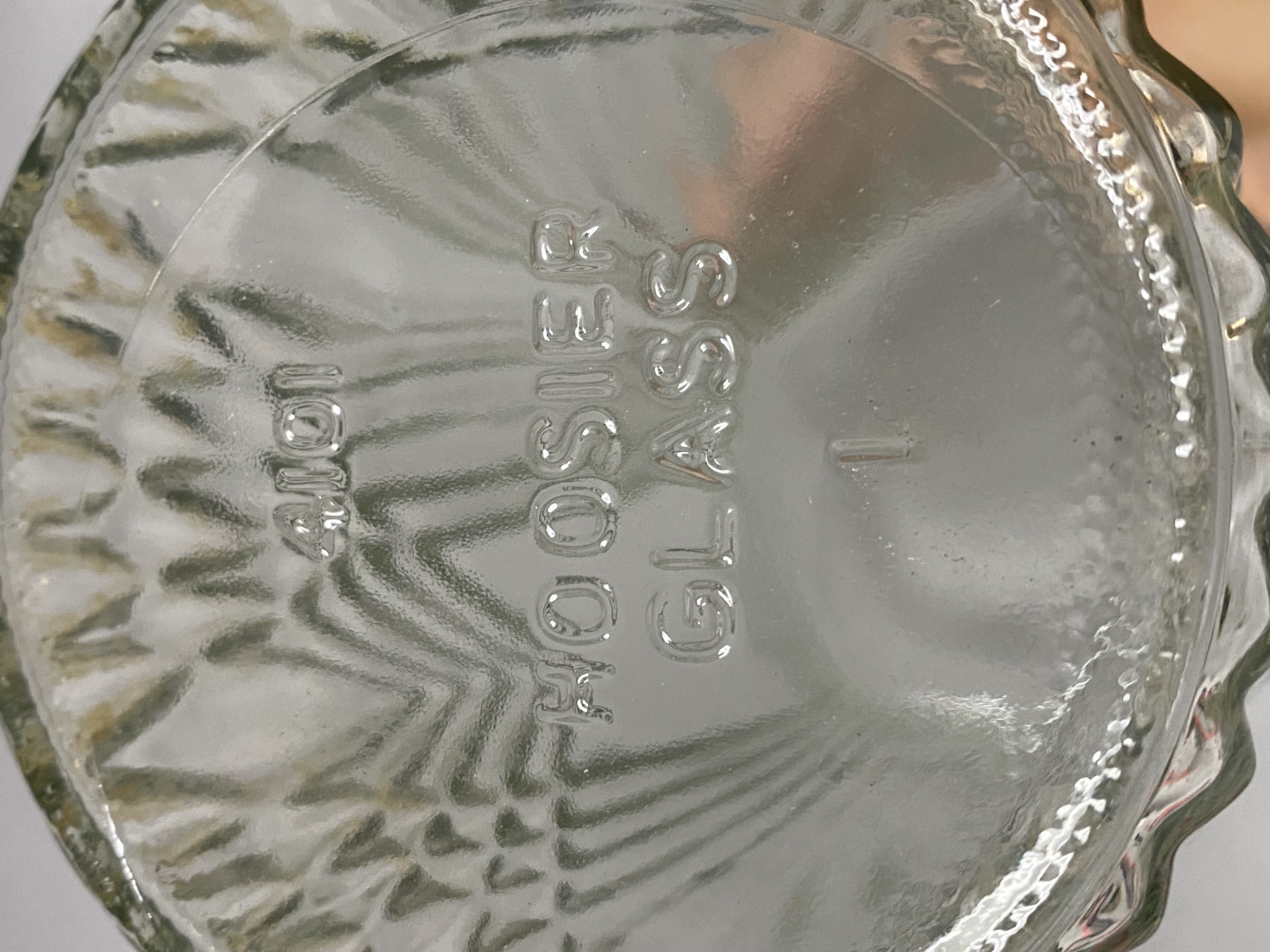 2 Hoosier Pressed Glass Vases