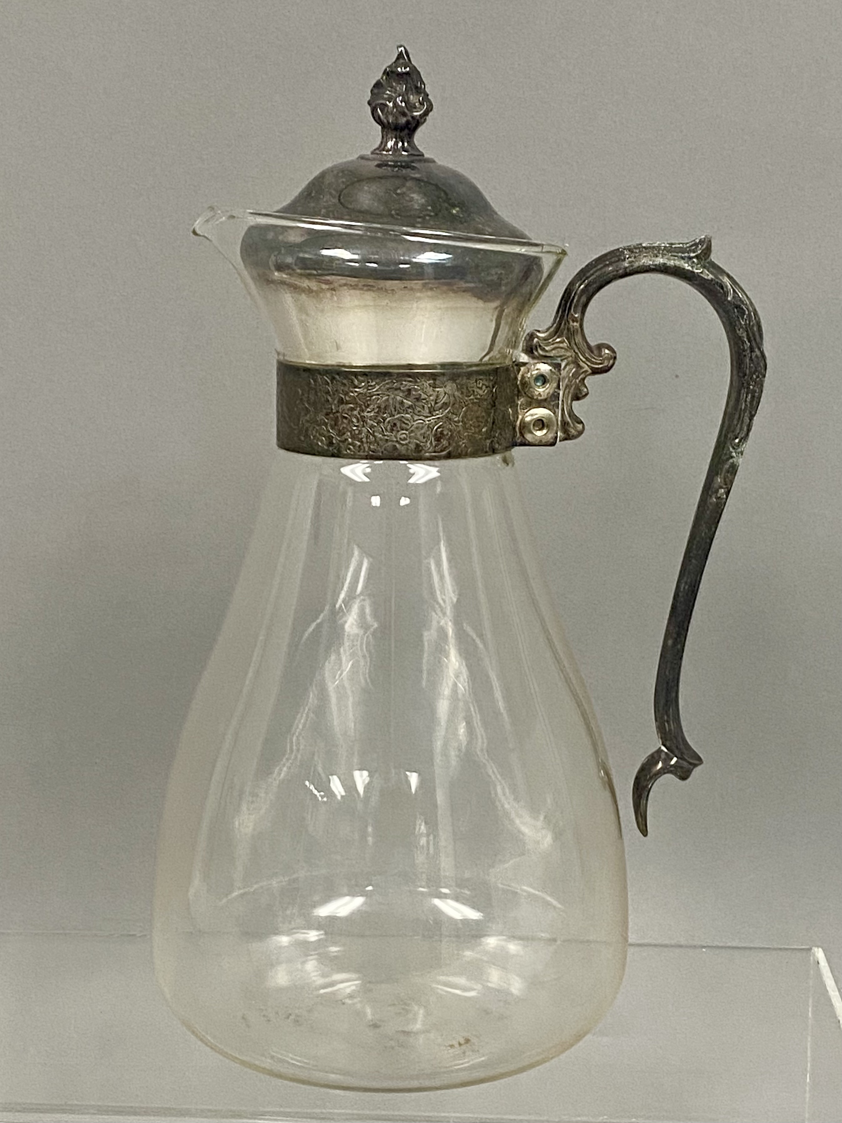Victorian Silver-Plated Glass Claret Jug
