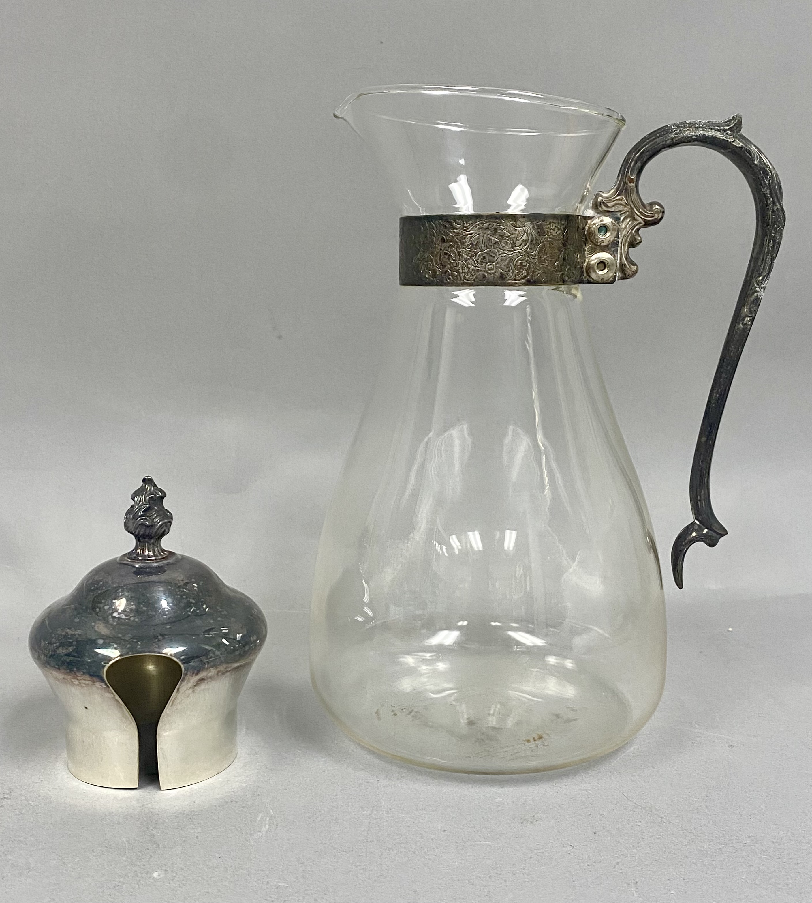 Victorian Silver-Plated Glass Claret Jug