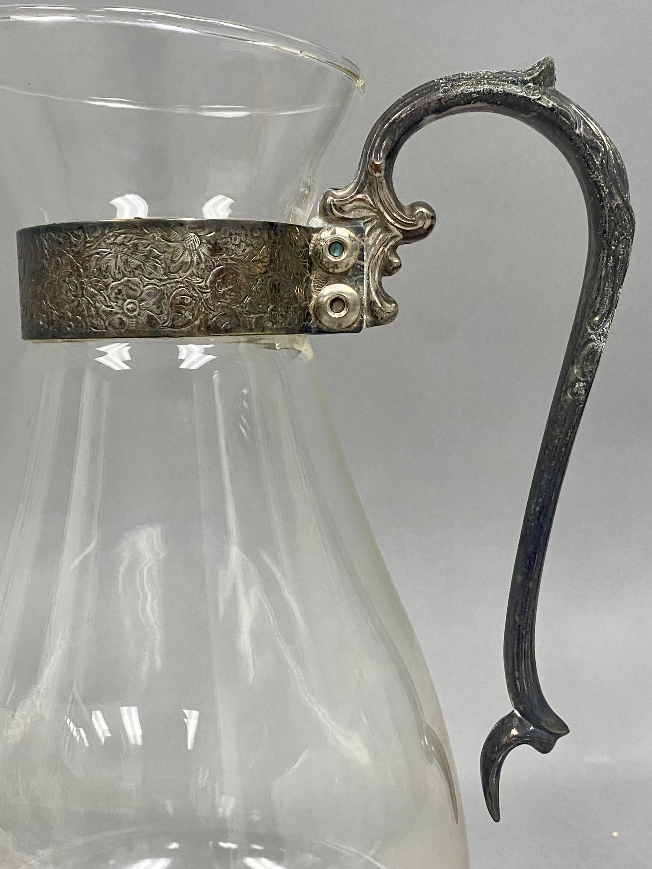 Victorian Silver-Plated Glass Claret Jug