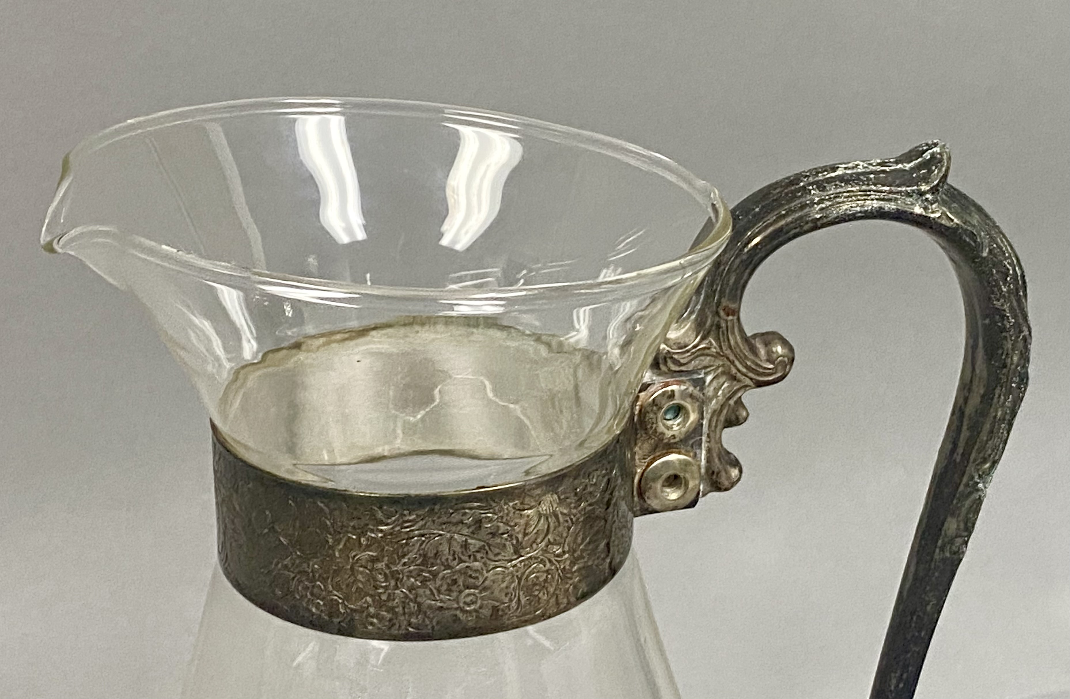 Victorian Silver-Plated Glass Claret Jug