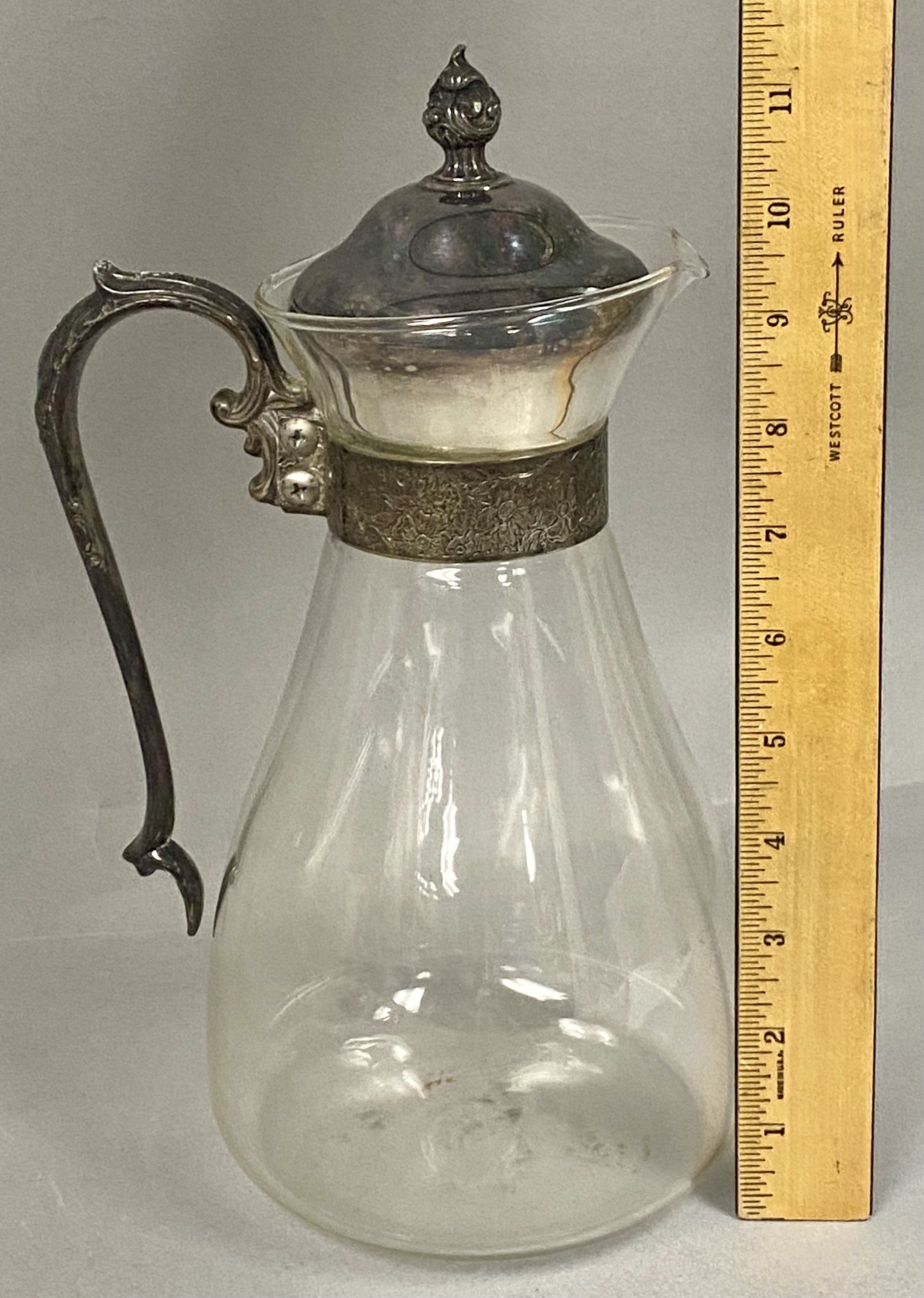 Victorian Silver-Plated Glass Claret Jug
