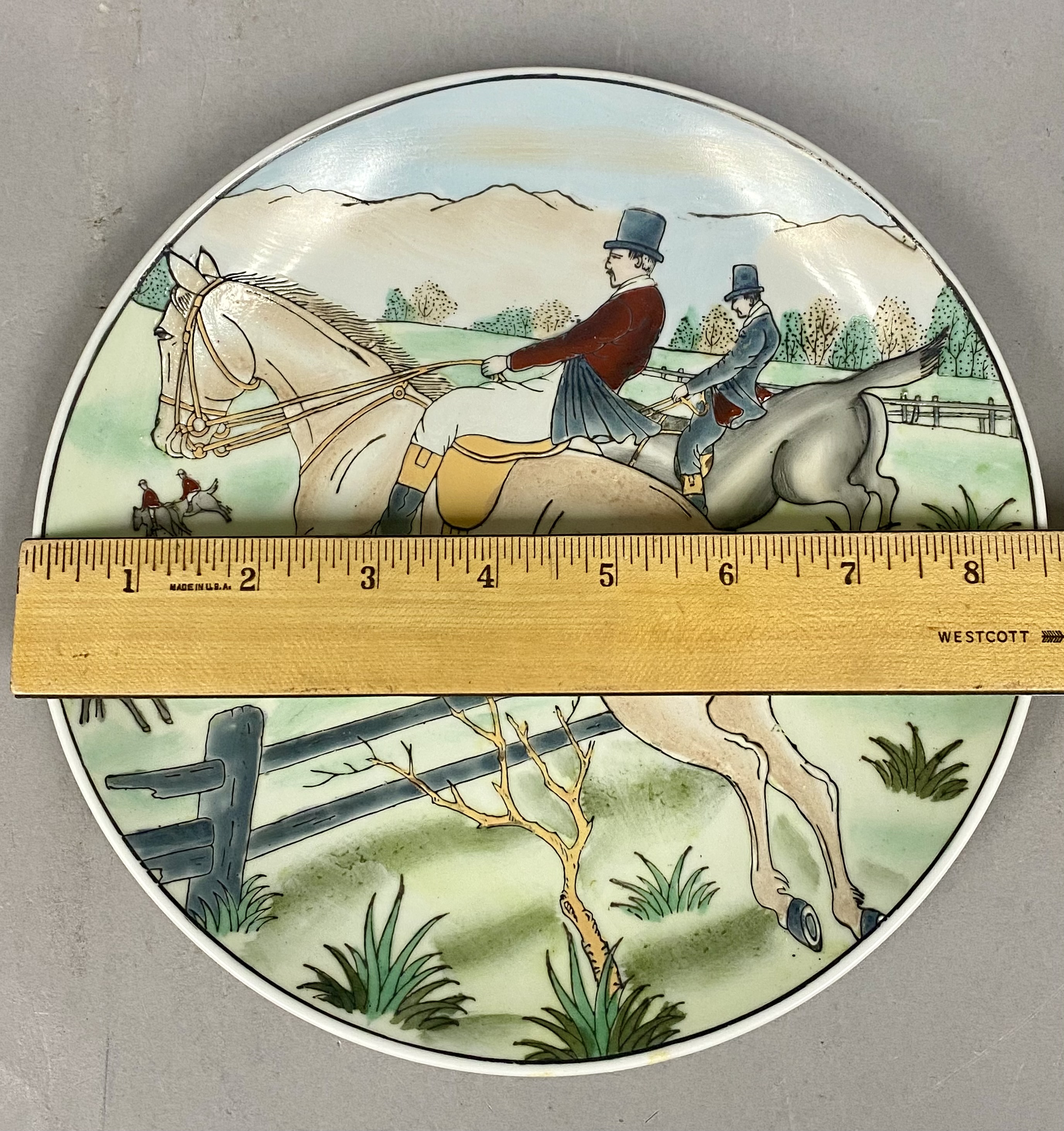 Fox Hunt Decorative Porcelain Plate