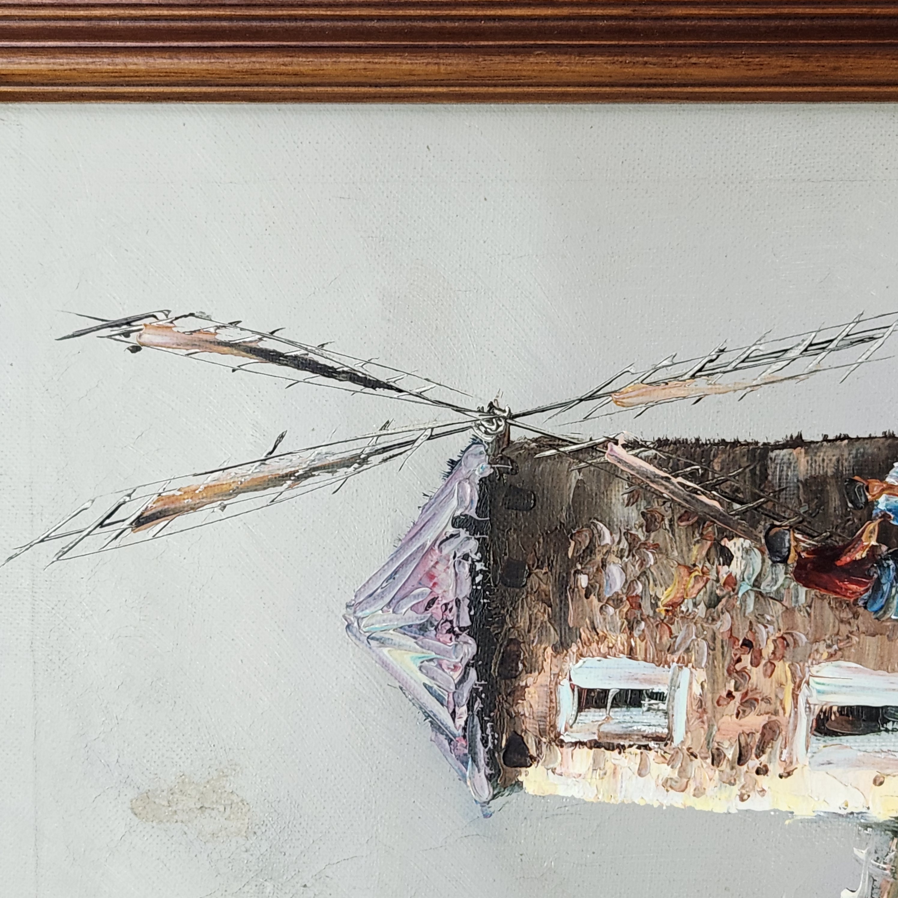 L. Viggi Impasto Windmill Landscape