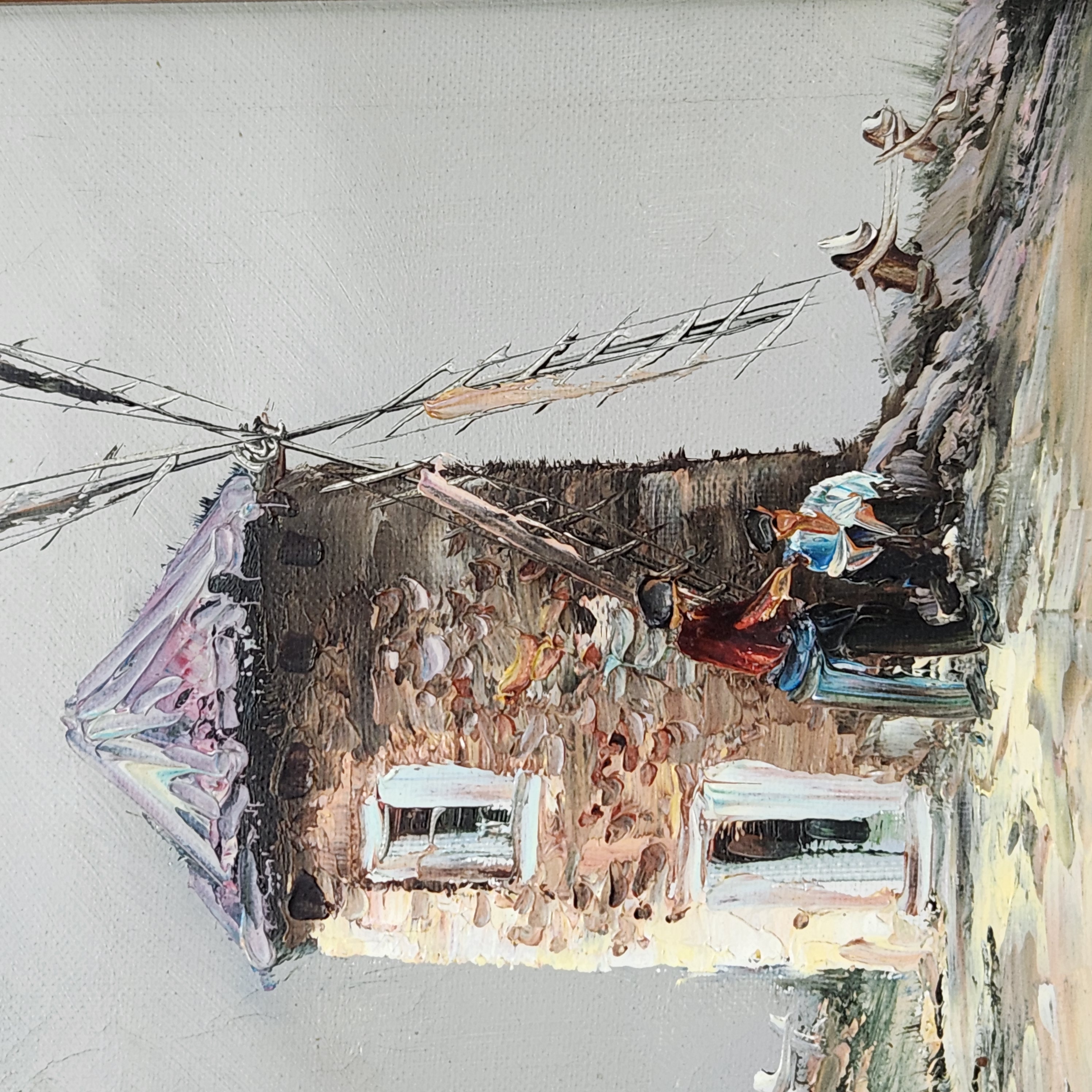 L. Viggi Impasto Windmill Landscape