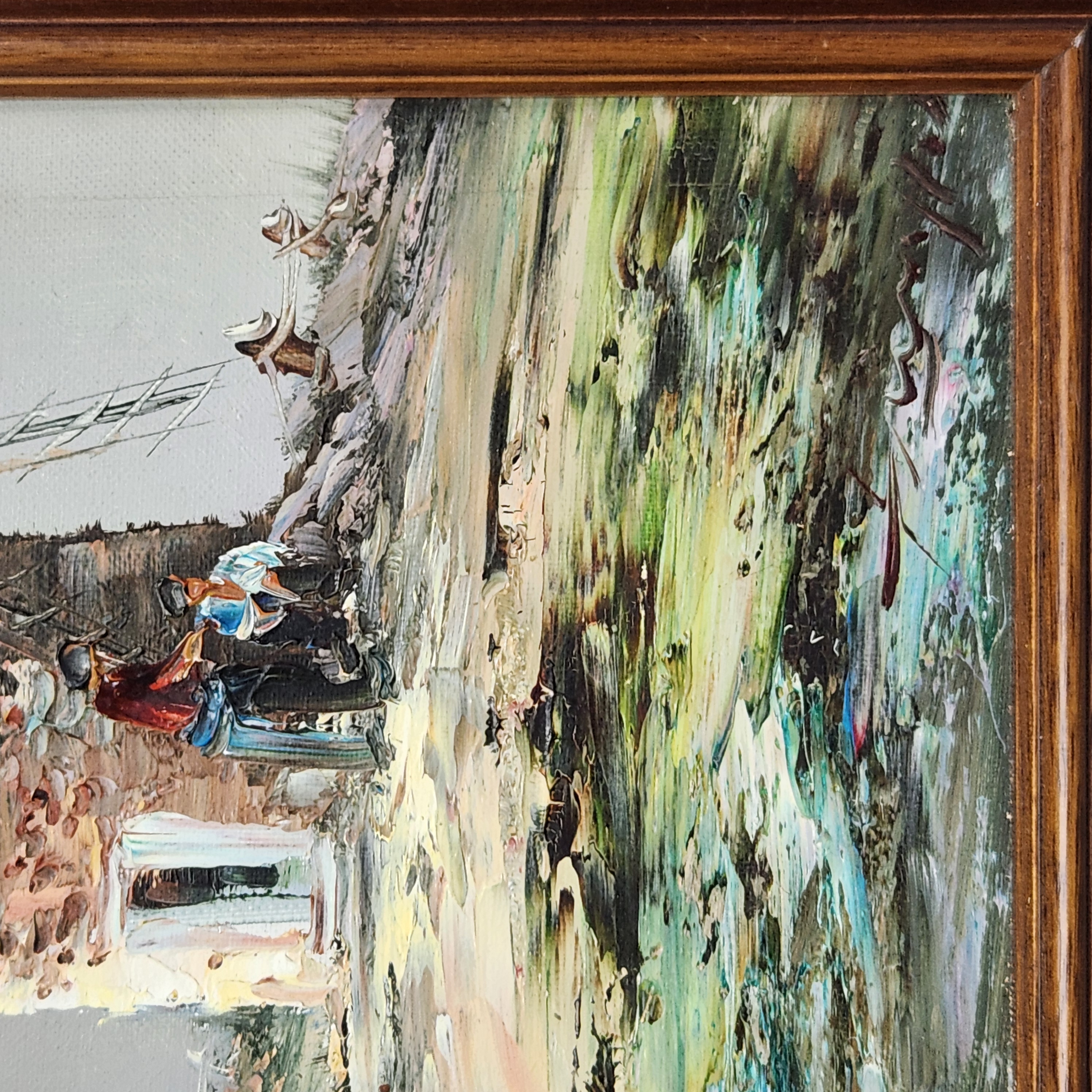 L. Viggi Impasto Windmill Landscape