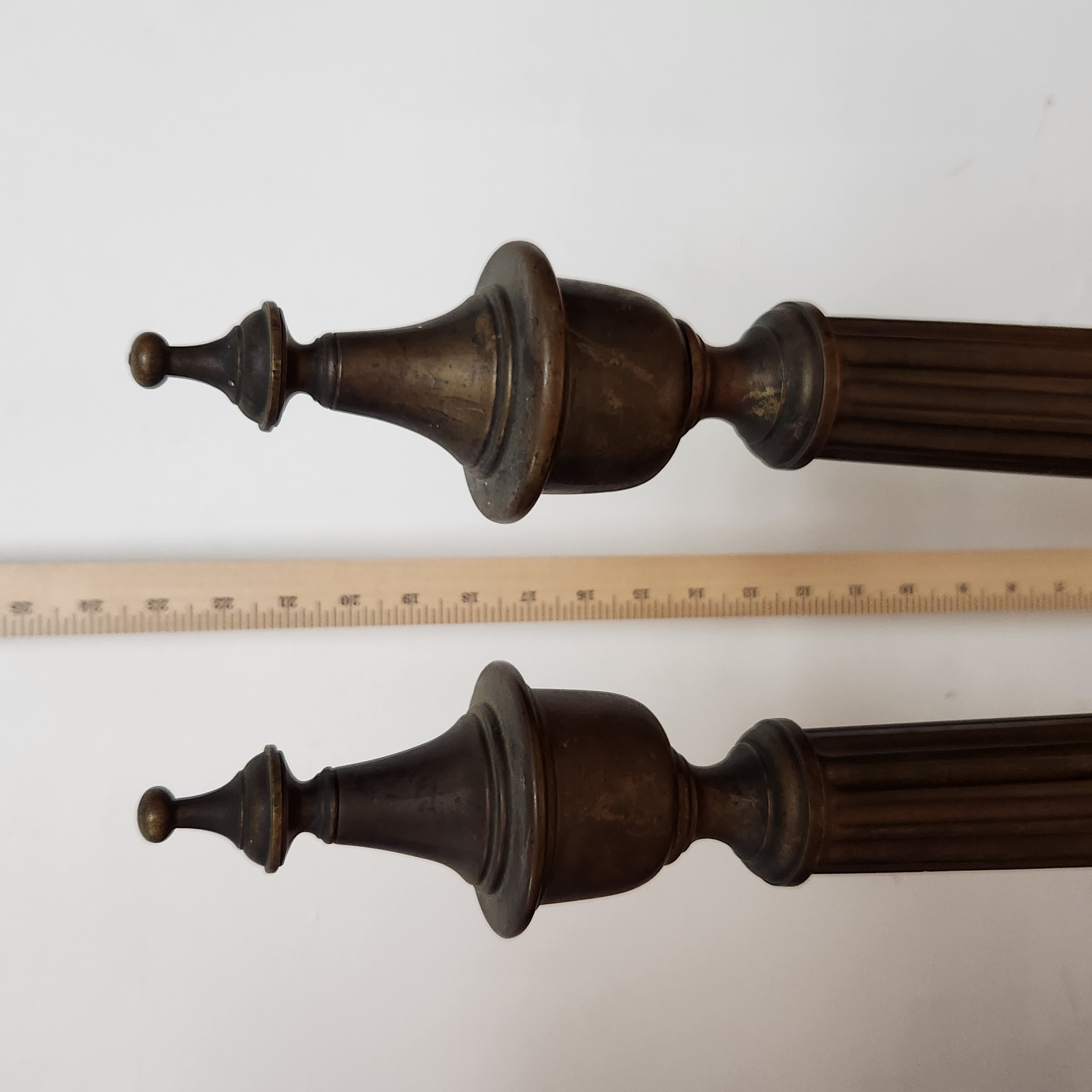 Pair Classical Brass Andirons