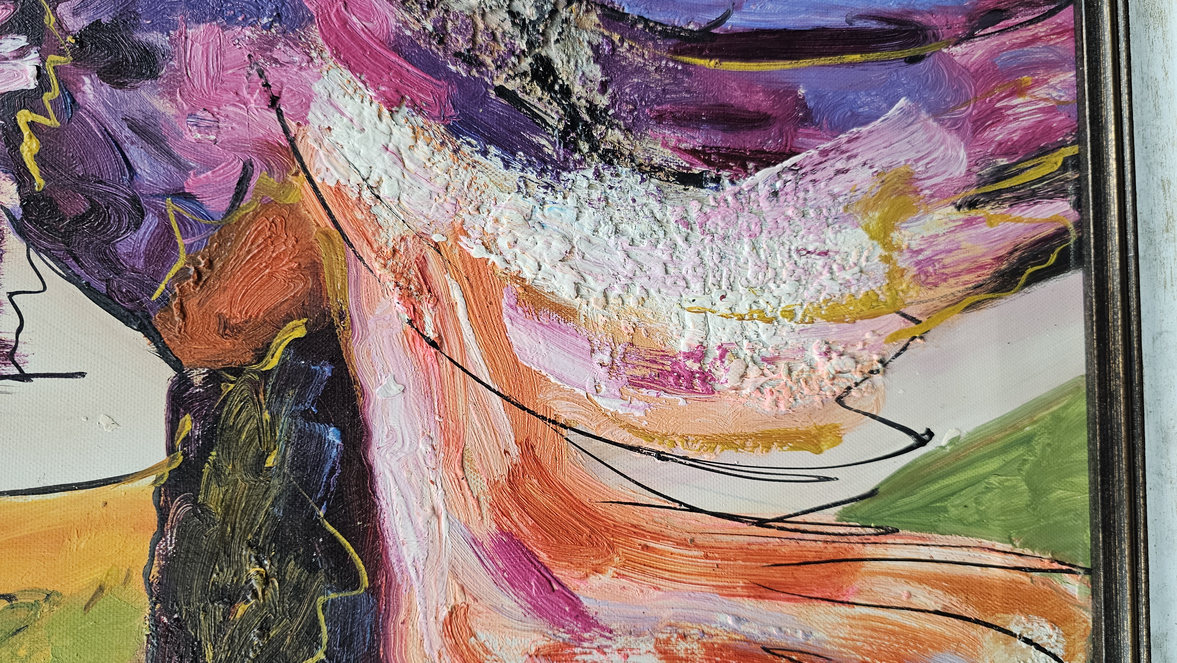 W. Adam Figurative Impasto Oil Painting