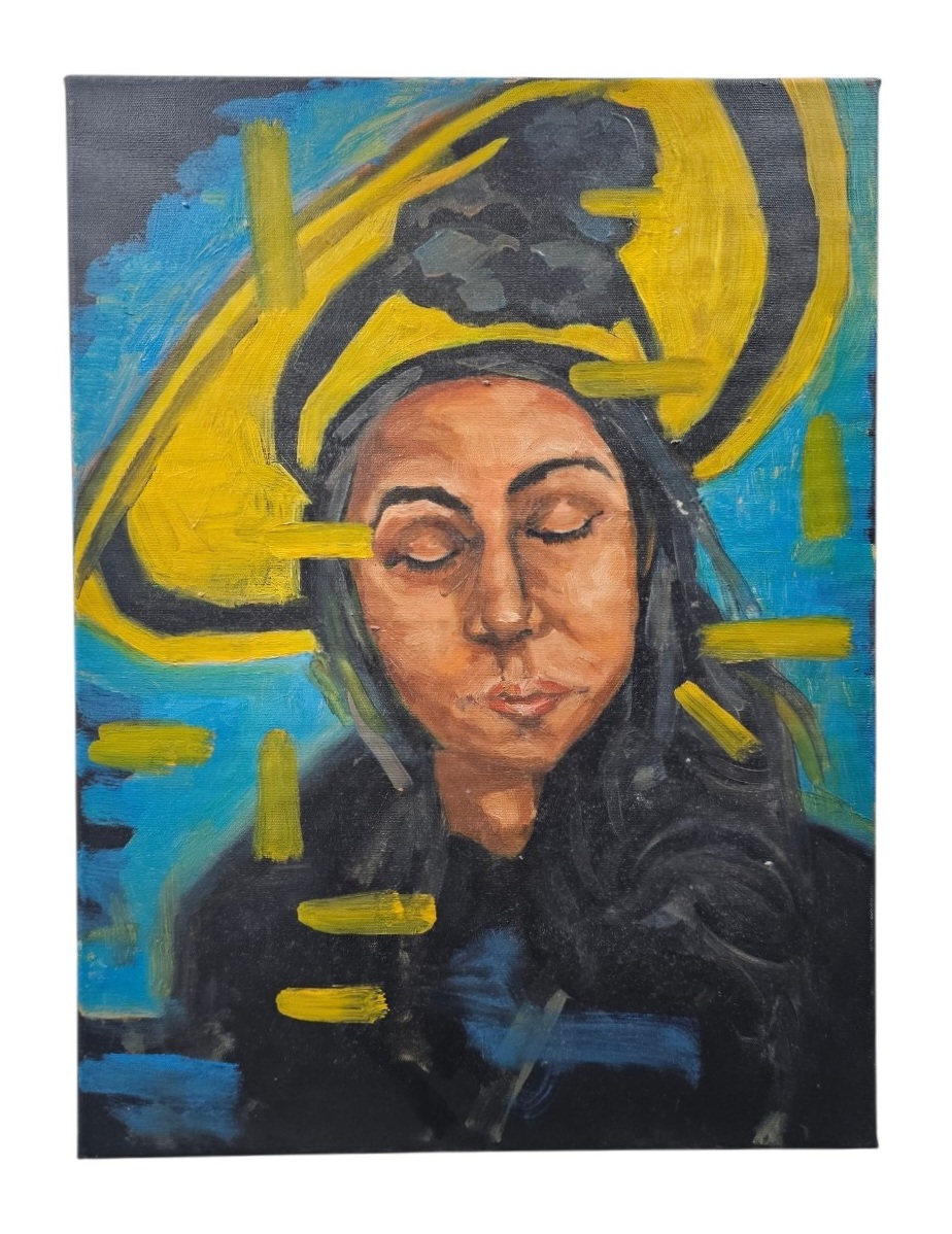 Contemporary Expressionist Portrait Oil Painting
