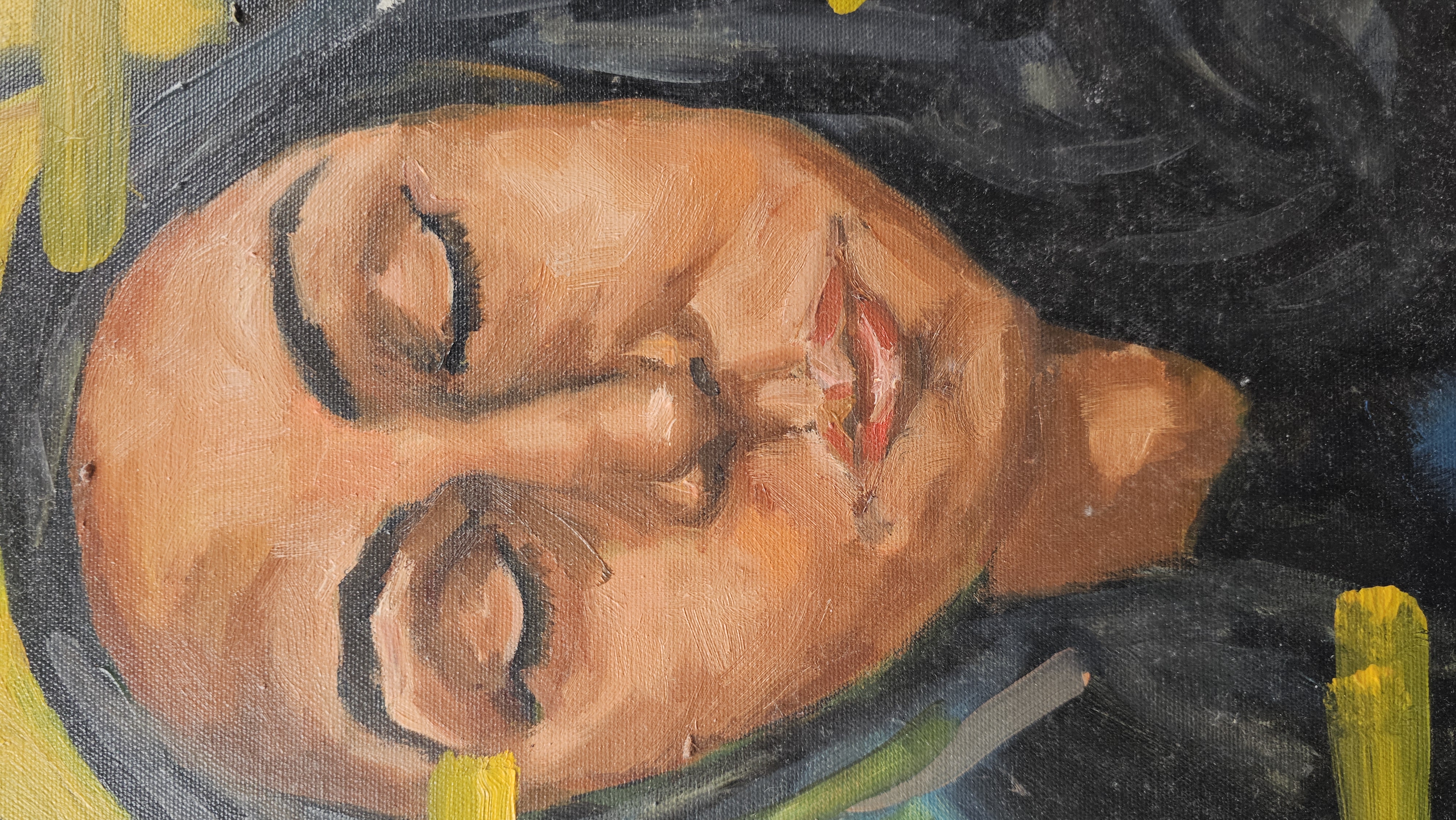 Contemporary Expressionist Portrait Oil Painting