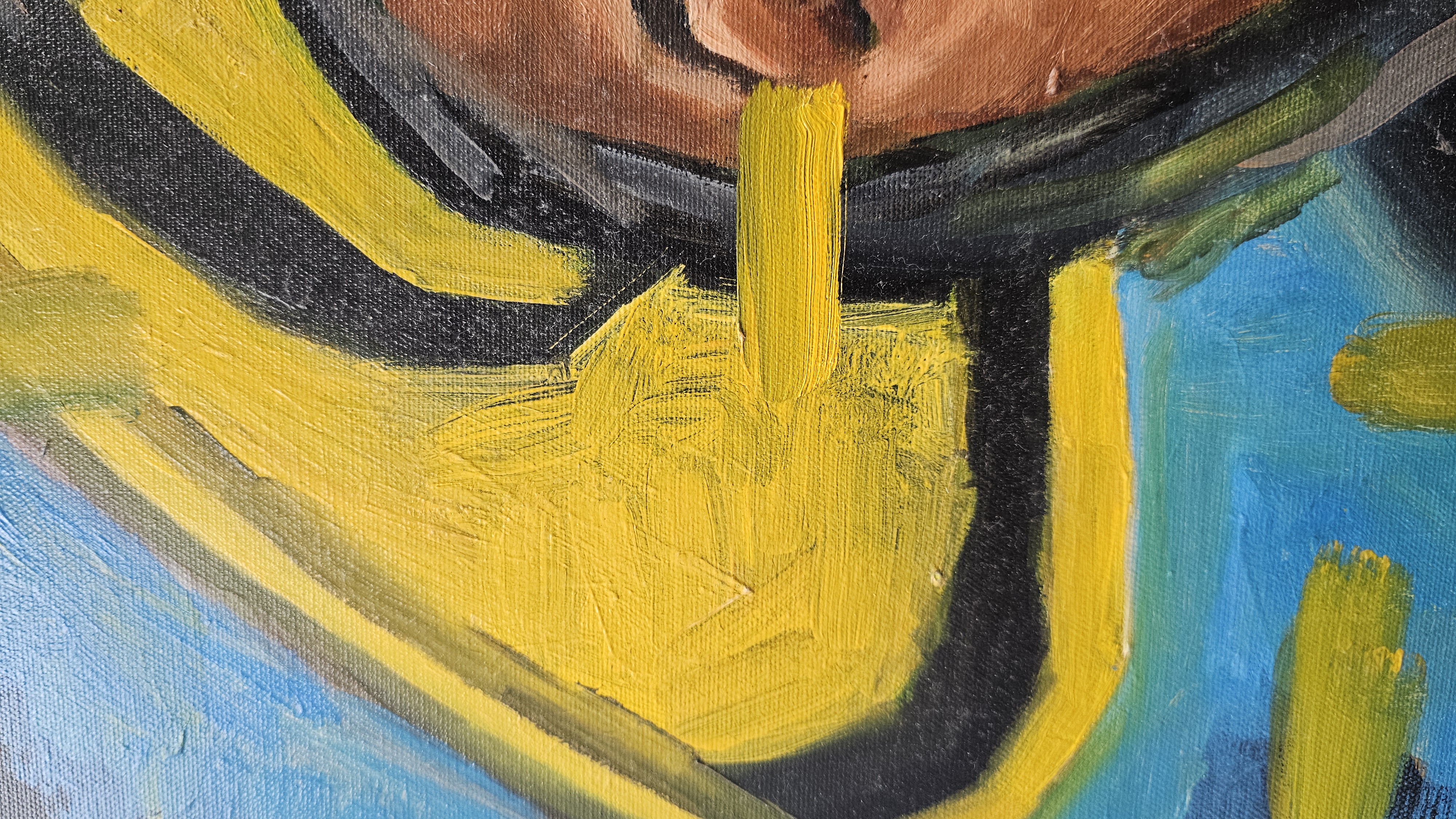 Contemporary Expressionist Portrait Oil Painting