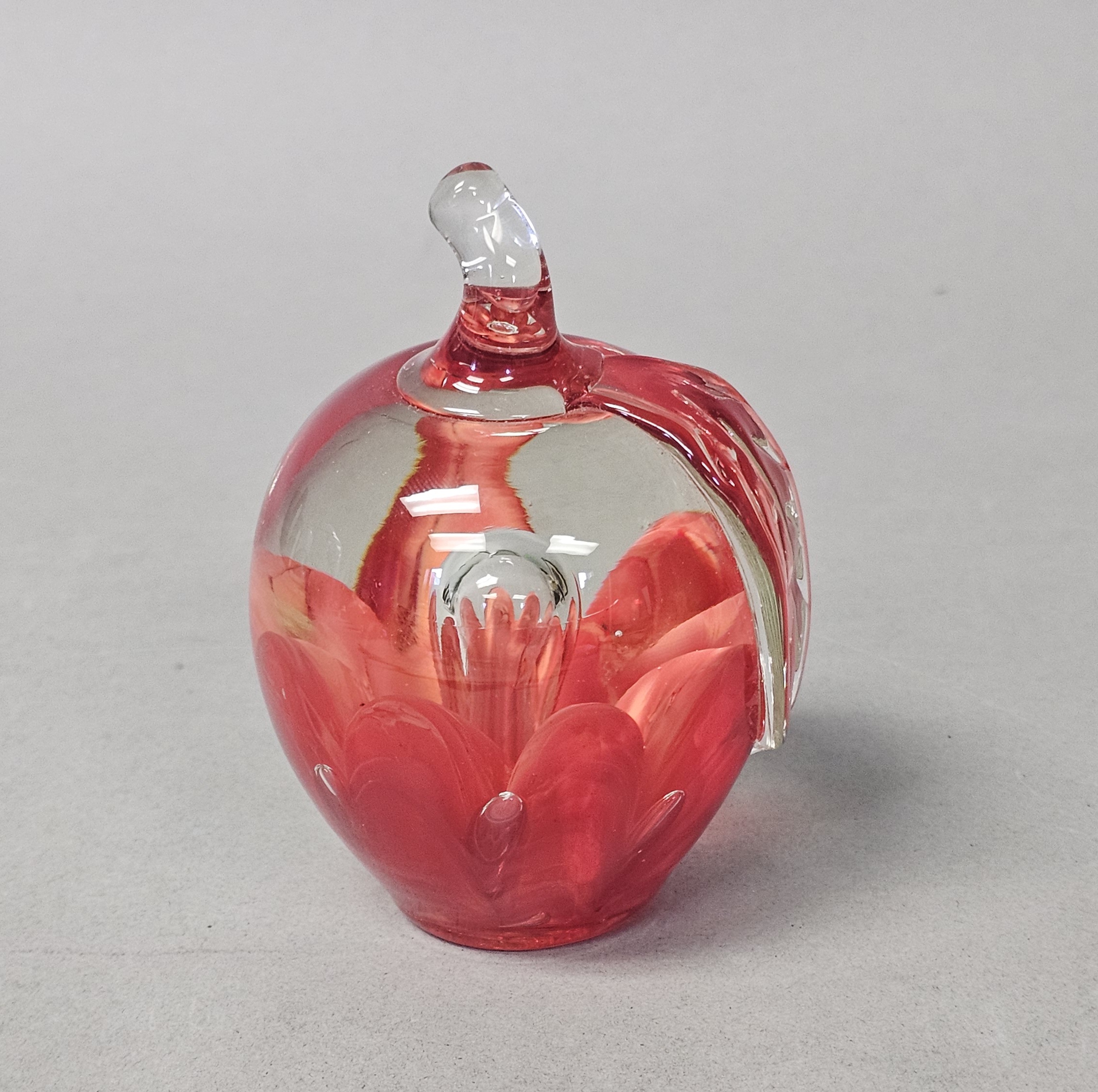 Joe St. Clair Glass Apple Paperweight