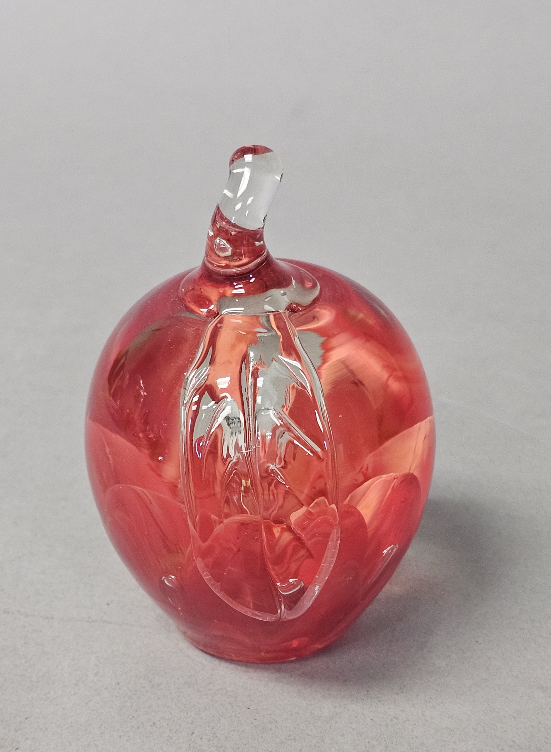 Joe St. Clair Glass Apple Paperweight