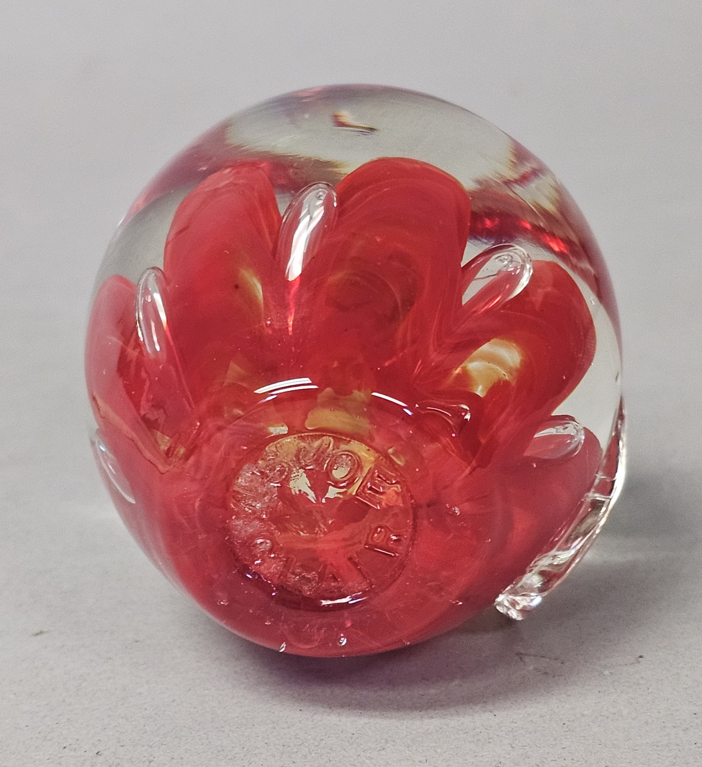 Joe St. Clair Glass Apple Paperweight