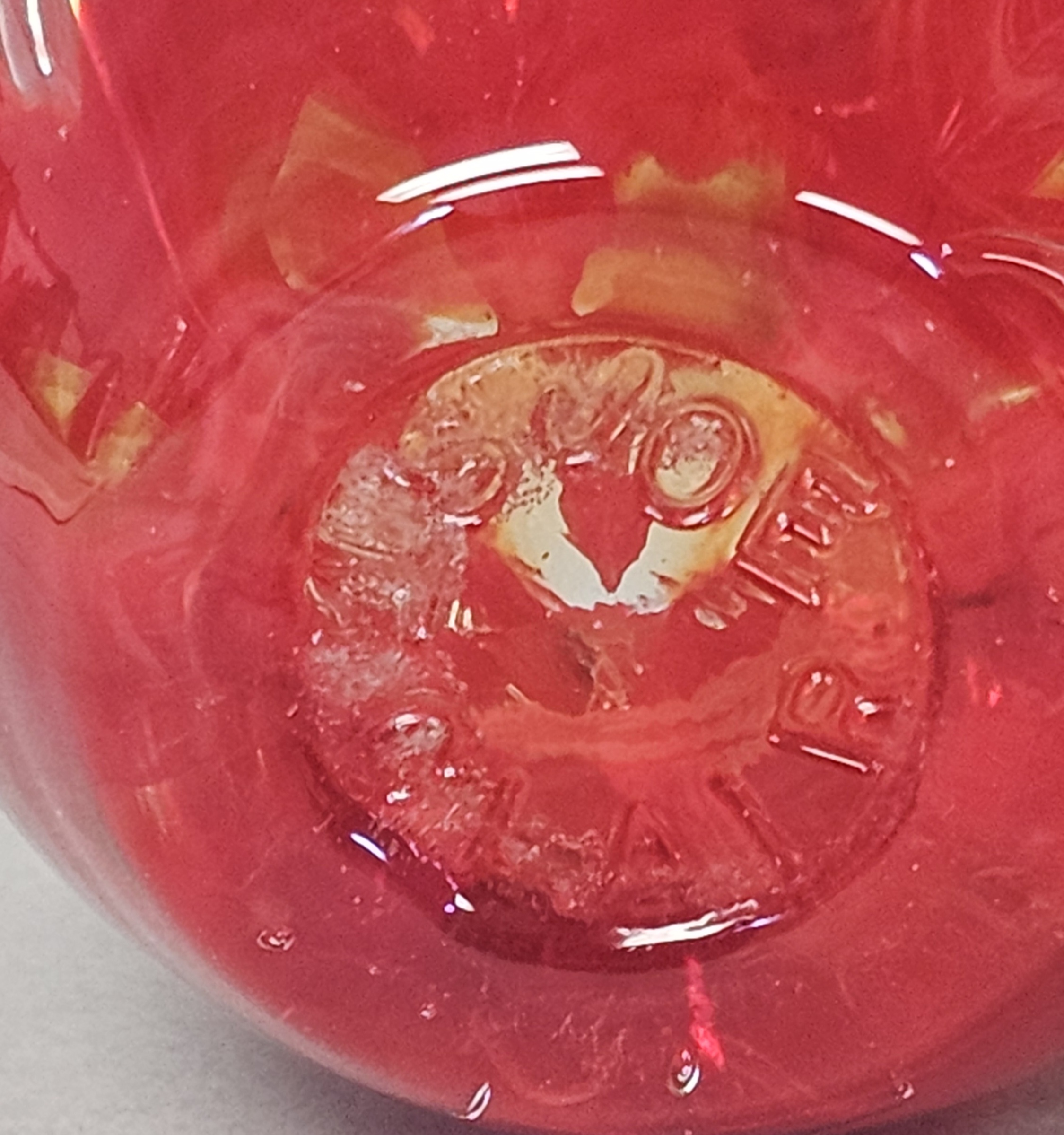 Joe St. Clair Glass Apple Paperweight