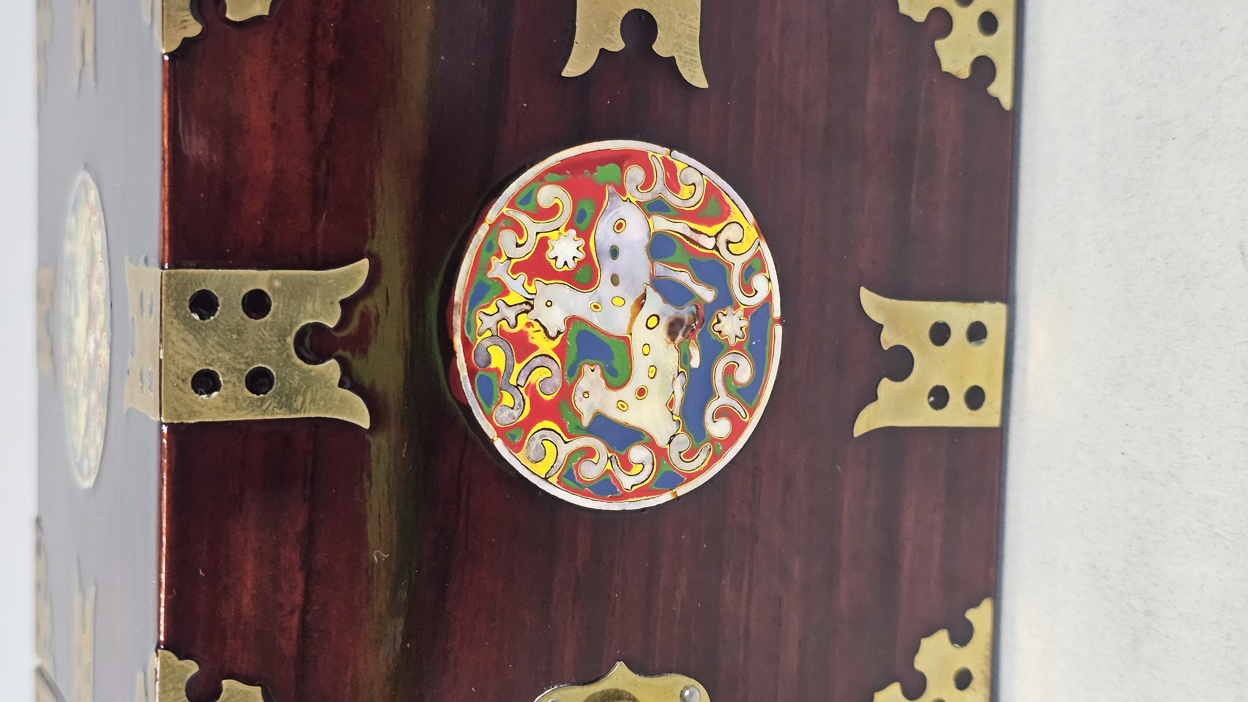 Korean Lacquered Folding Jewelry Chest