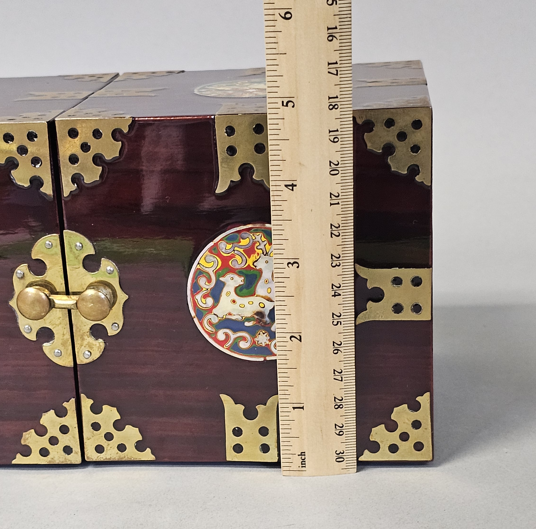 Korean Lacquered Folding Jewelry Chest