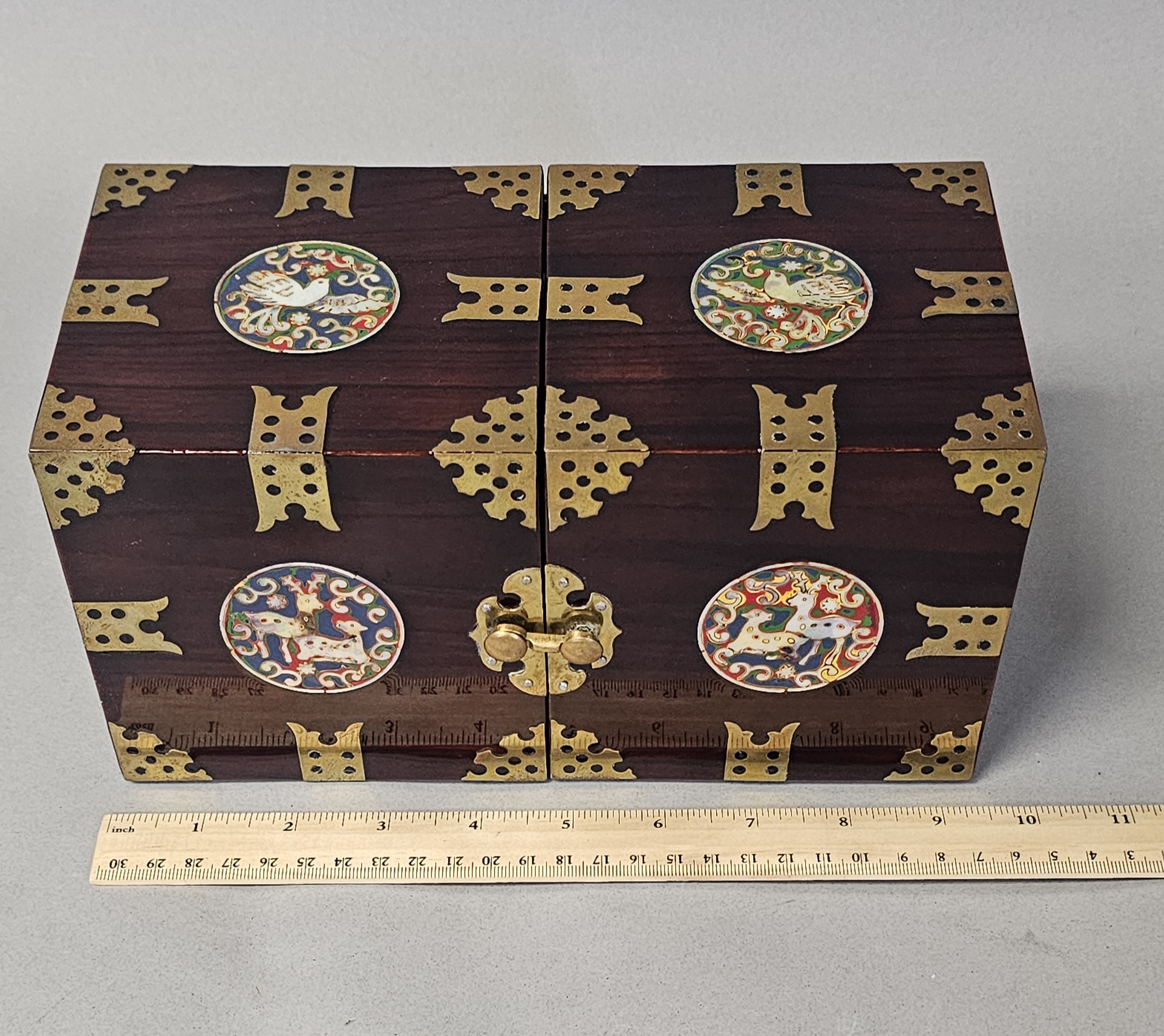 Korean Lacquered Folding Jewelry Chest