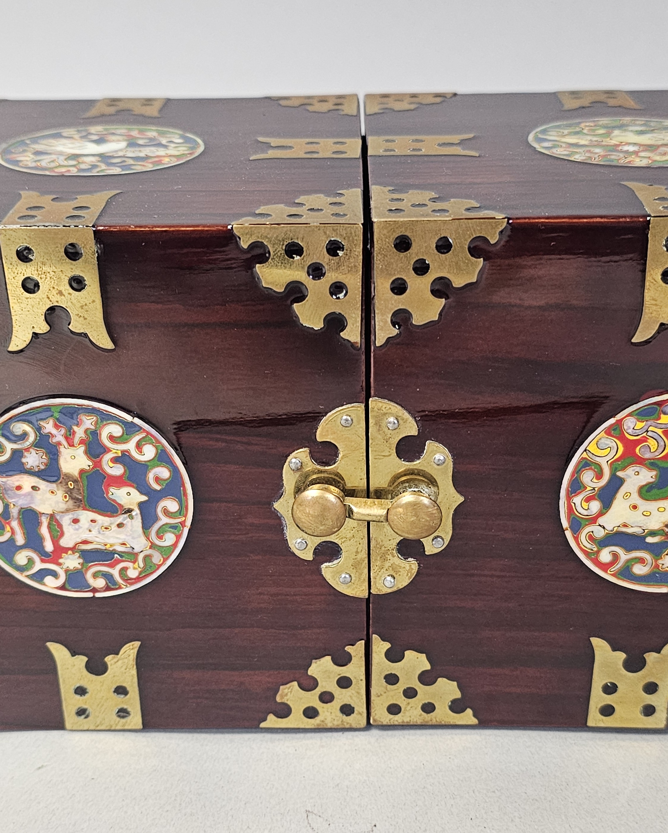 Korean Lacquered Folding Jewelry Chest