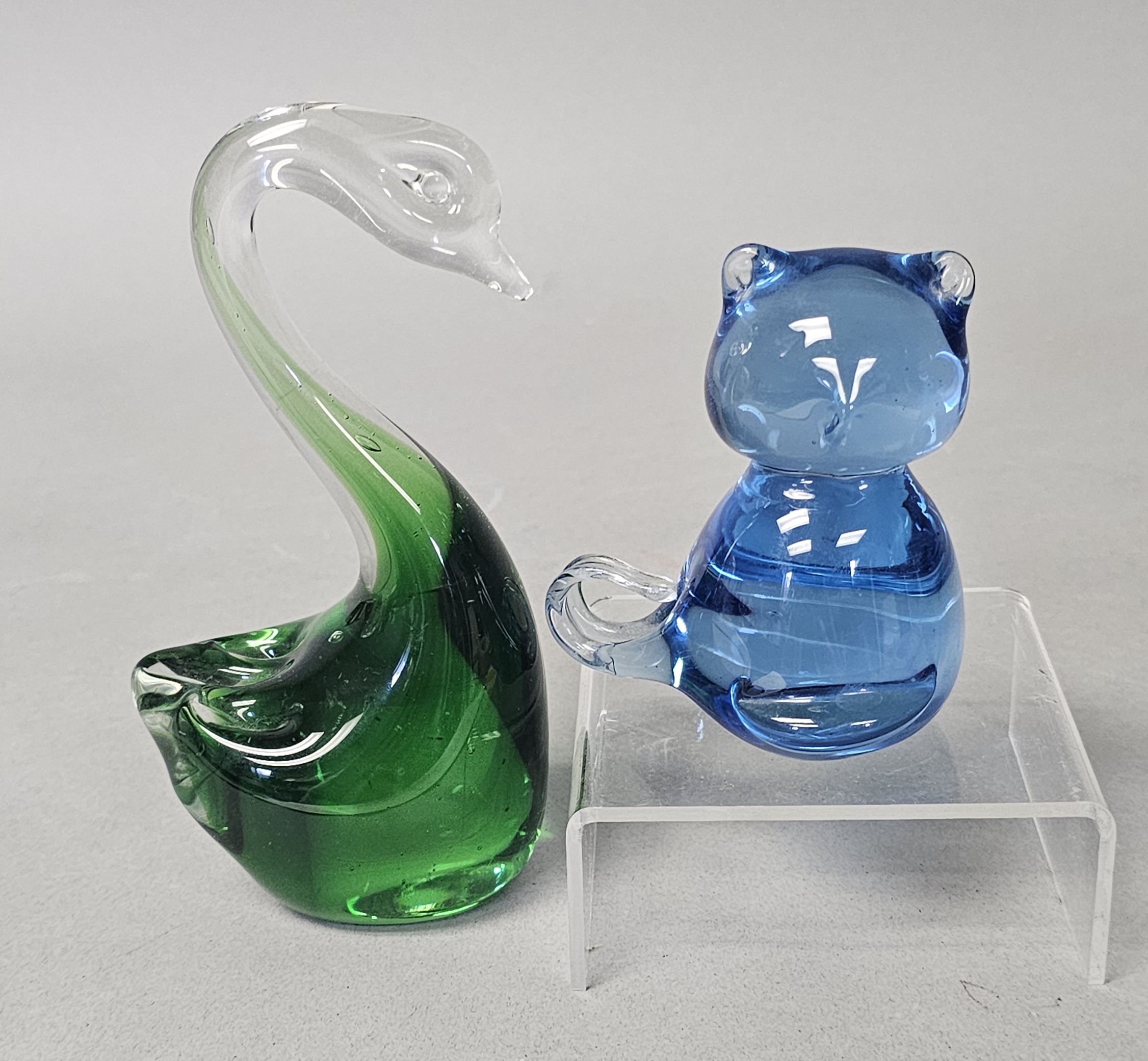 Two Art Glass Animal Figurines