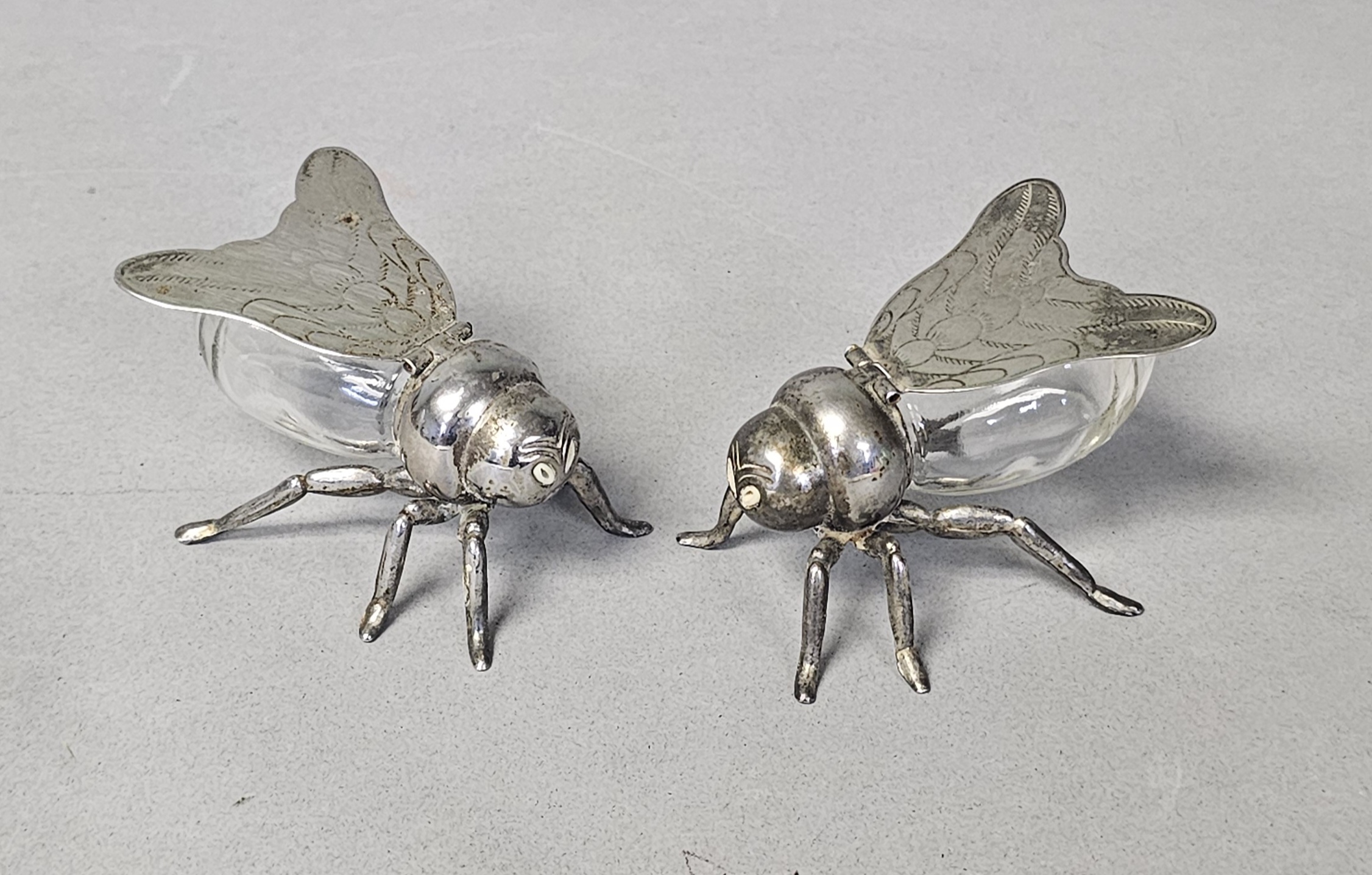 Silver Plated Fly Salt & Pepper Shakers