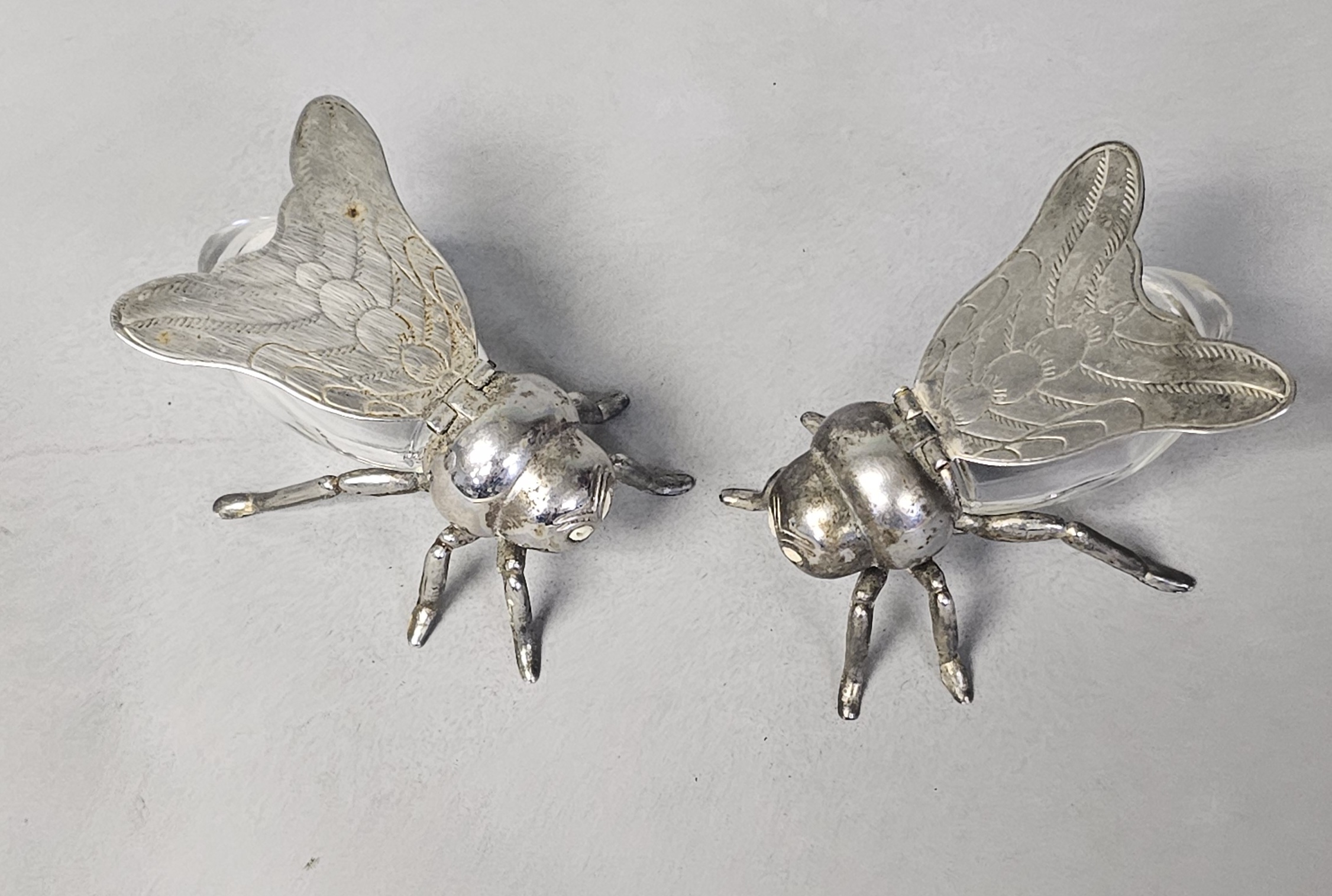Silver Plated Fly Salt & Pepper Shakers