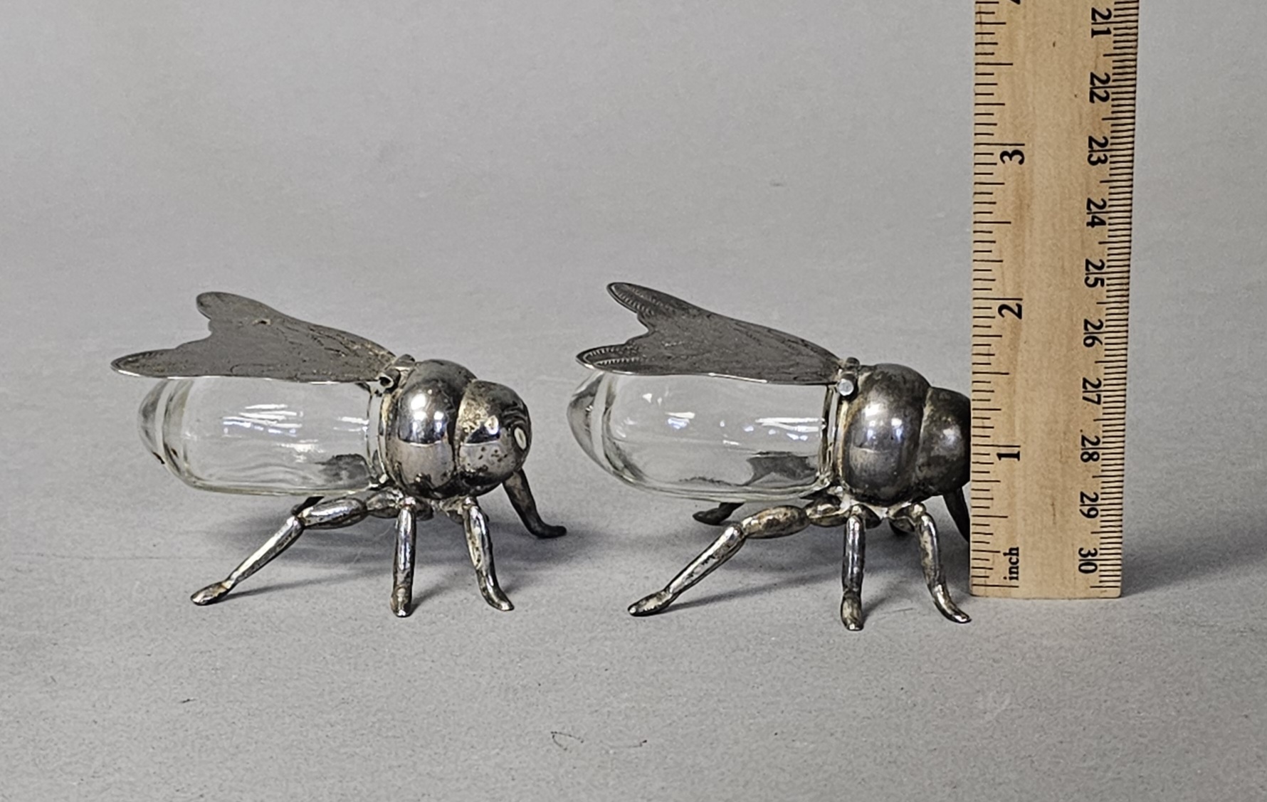 Silver Plated Fly Salt & Pepper Shakers