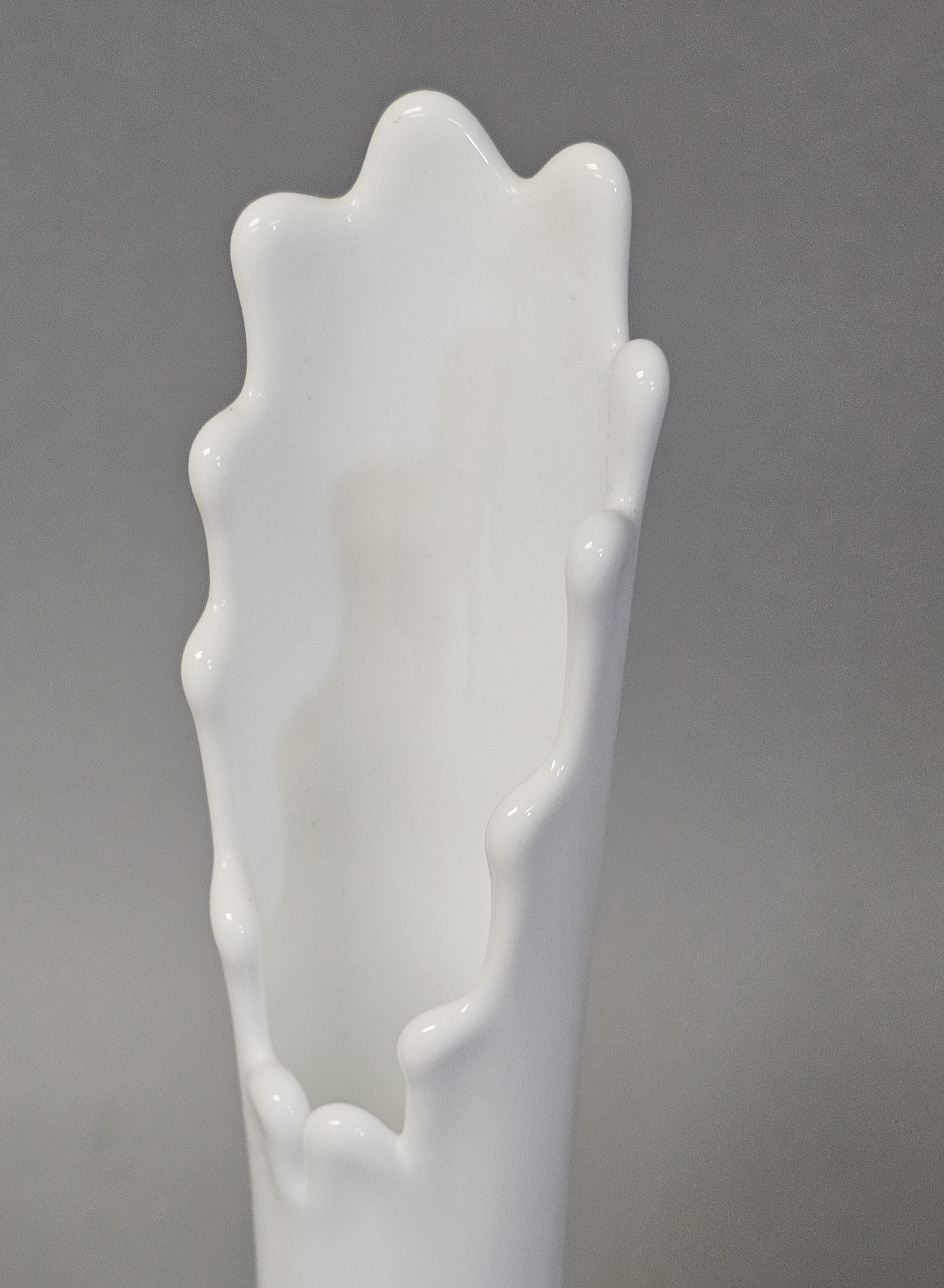 Fenton Milk Glass Hobnail Swung Vase