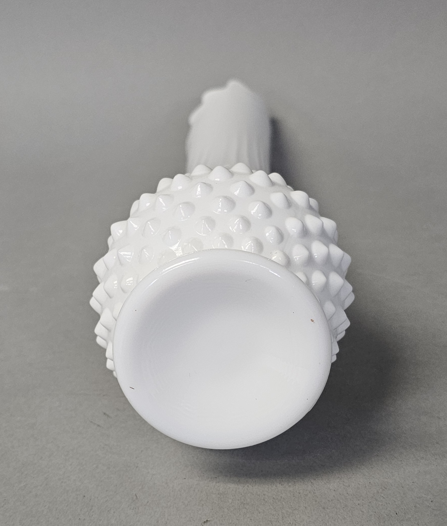 Fenton Milk Glass Hobnail Swung Vase