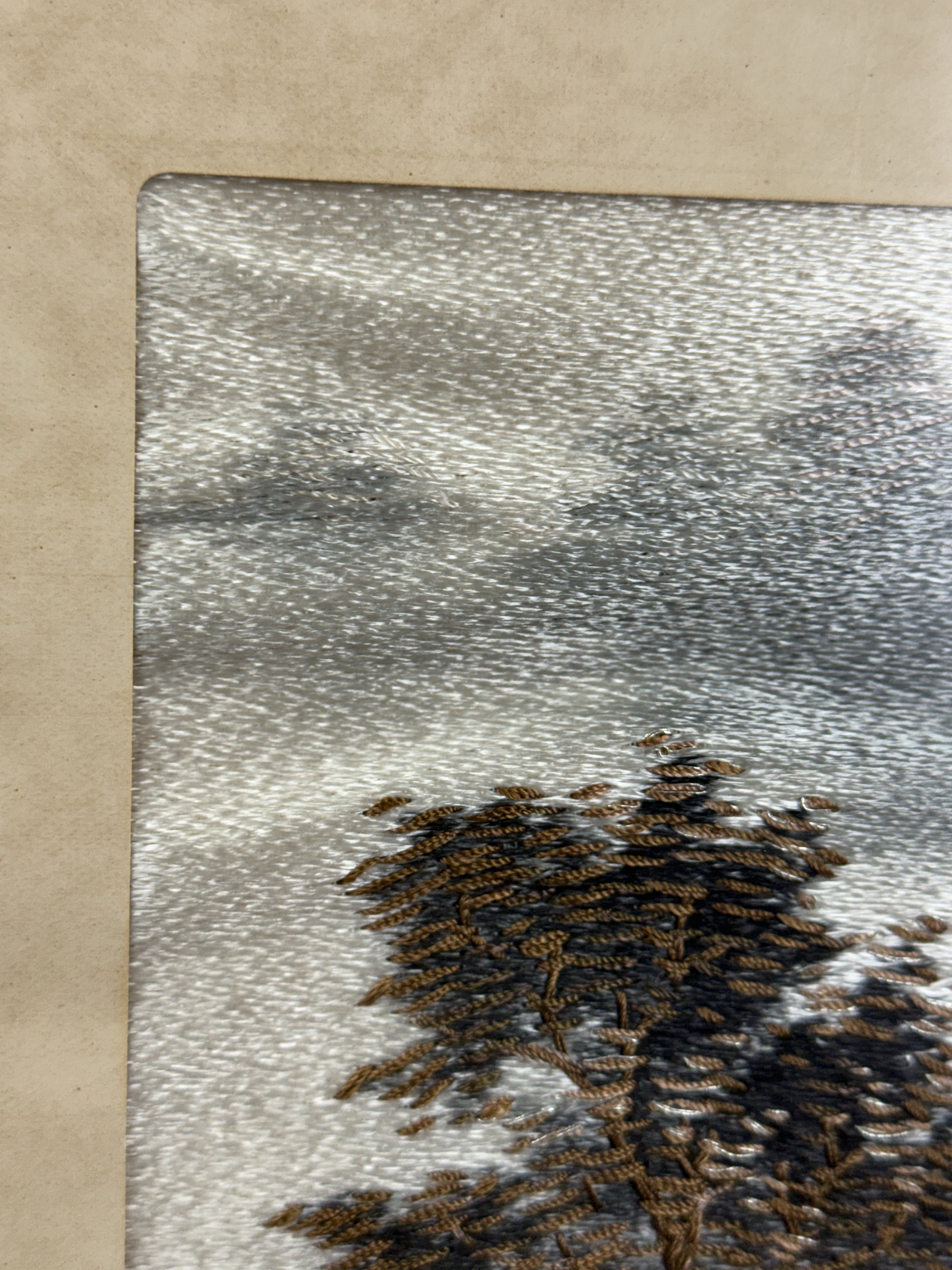 Framed Japanese Silk Landscape Embroidery