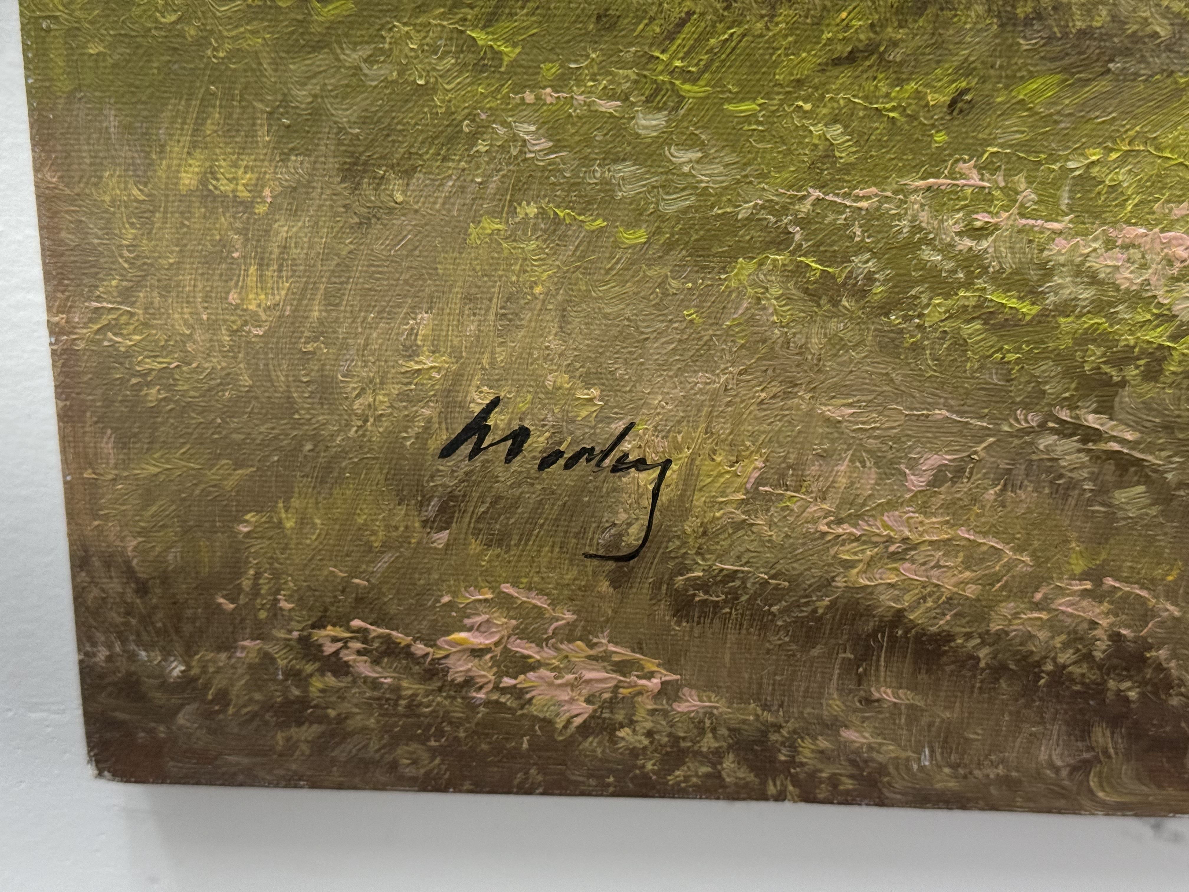 Morley, Mountain River Landscape Oil