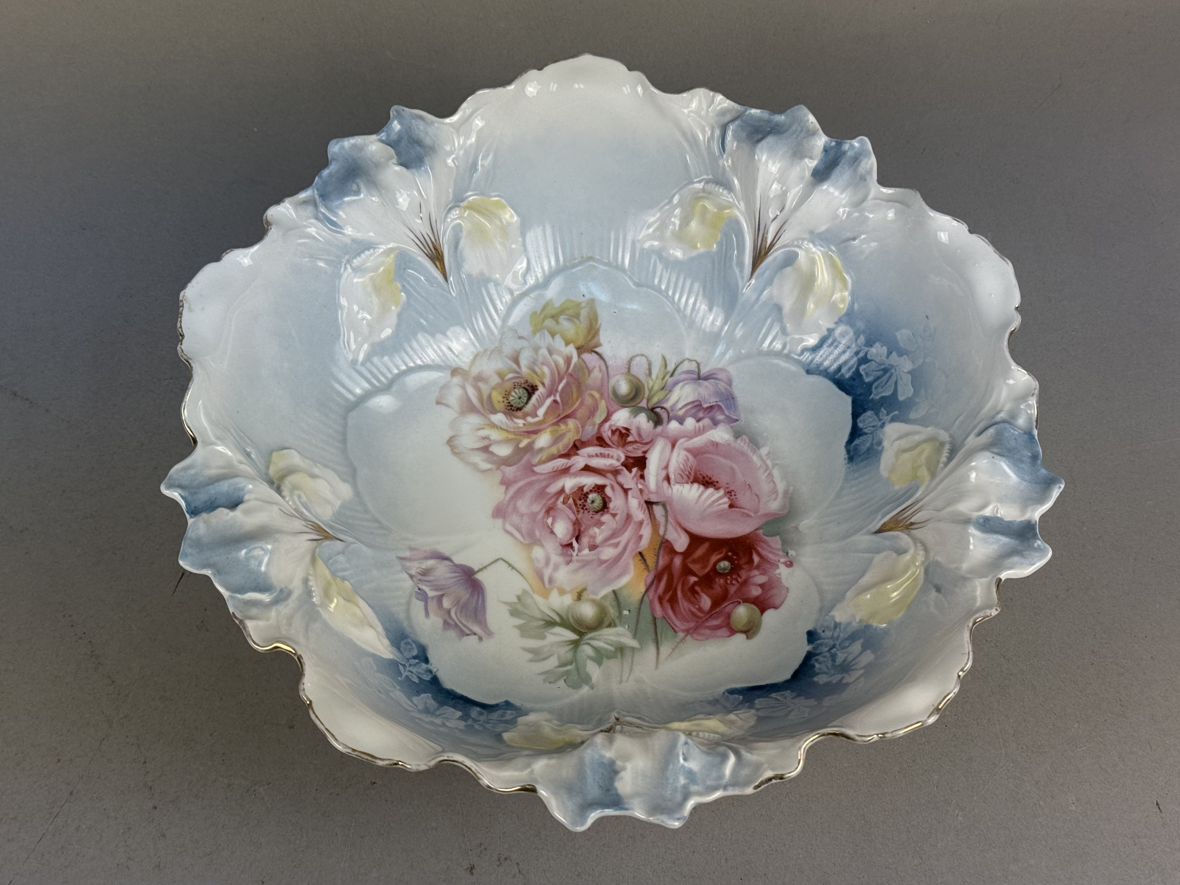 R.S. Prussia Floral Porcelain Bowl